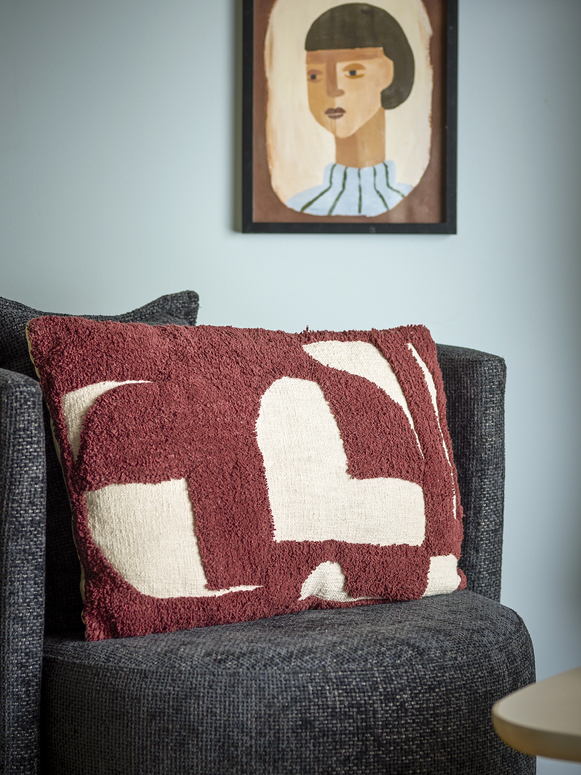 Olica Cotton Cushion - Red