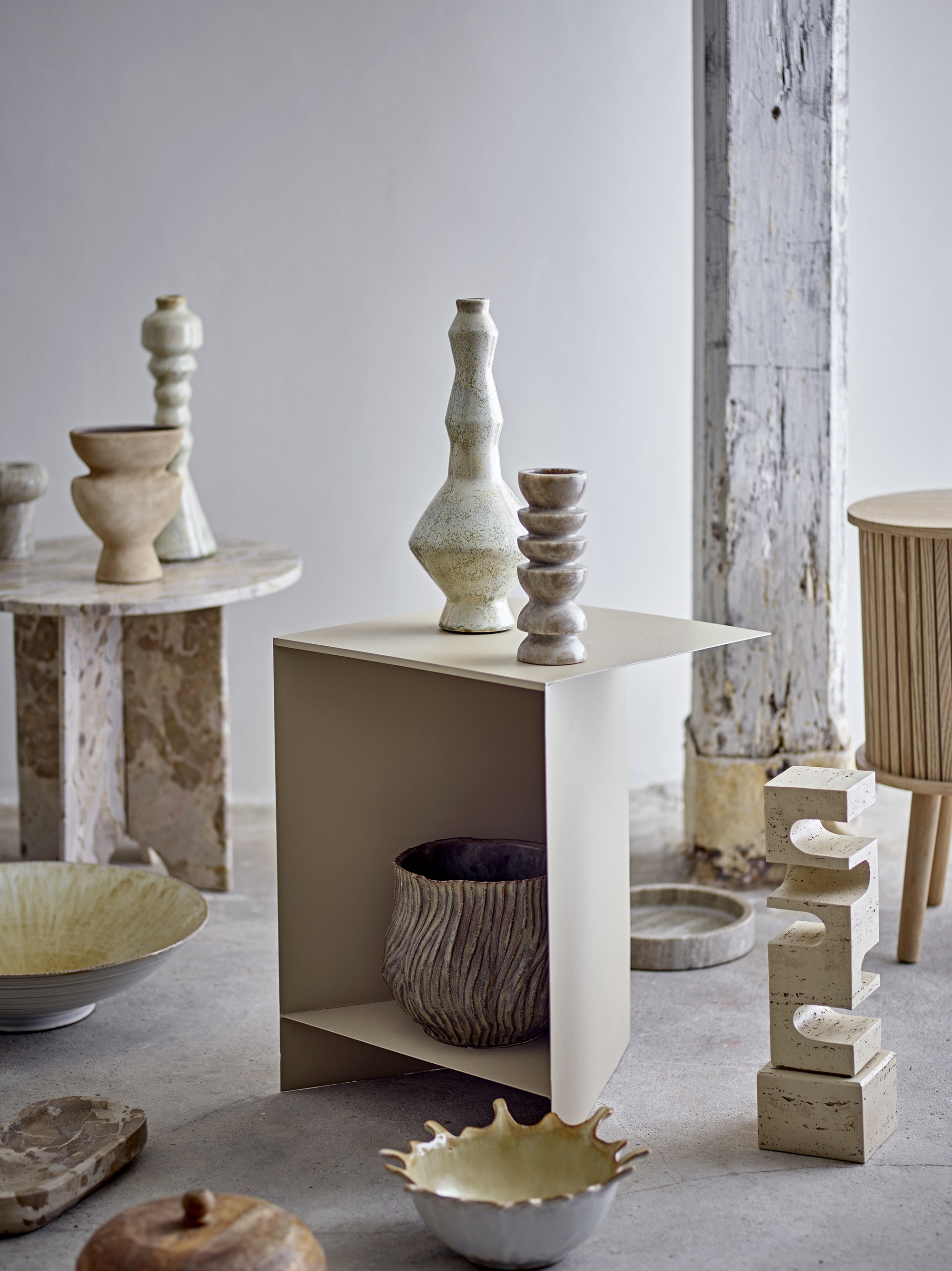 Tasha Metal Side Table - Nature