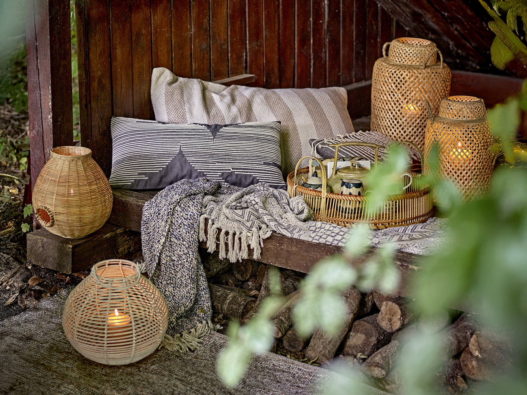 Ocean Polyester Throw - Blue