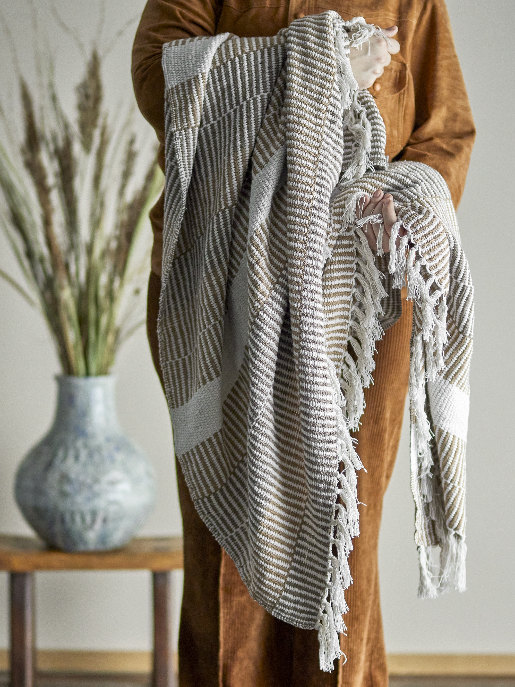 Isnel Recycled Cotton Throw - Nature