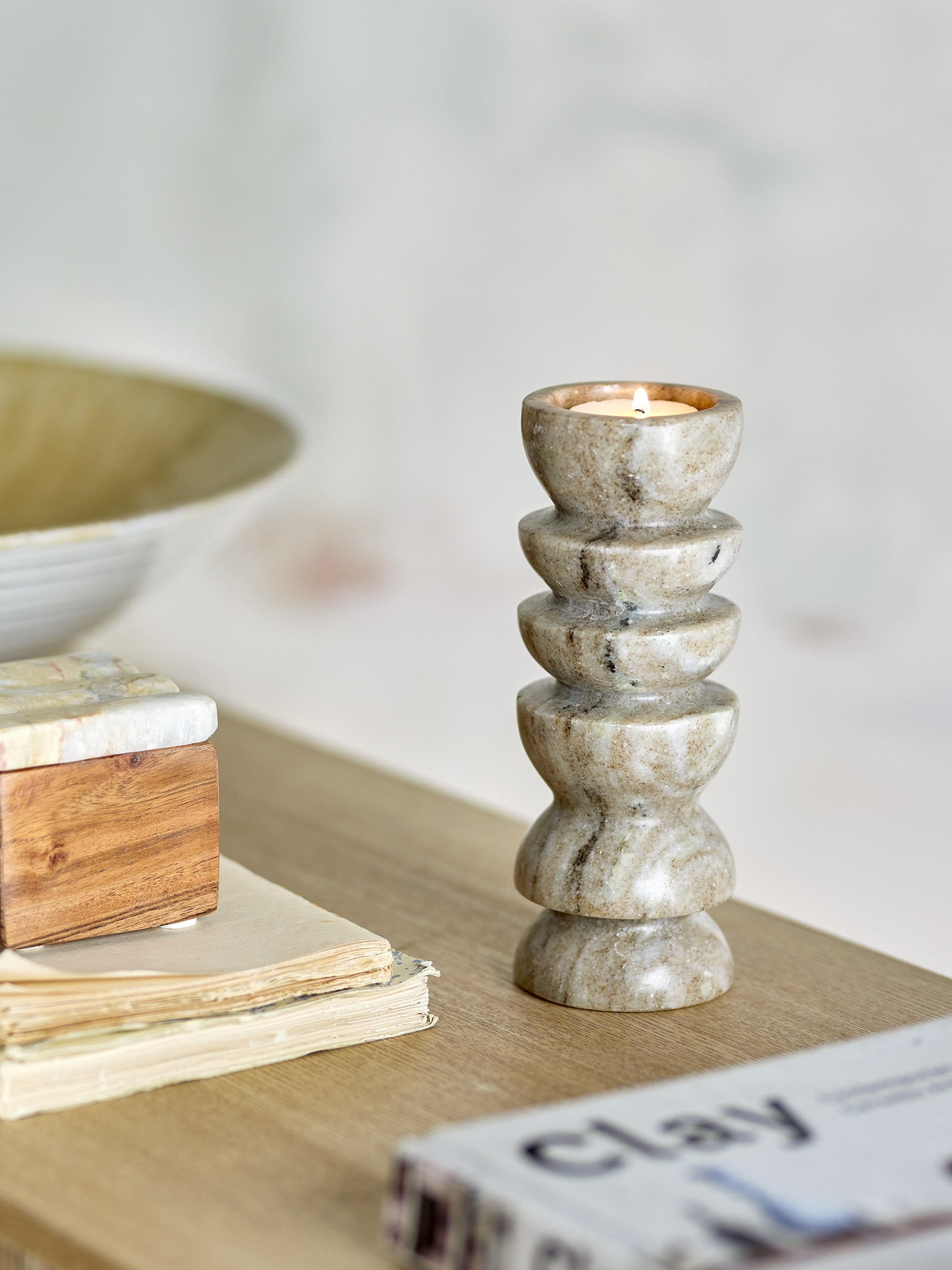 Tasya Marble Votive - Nature