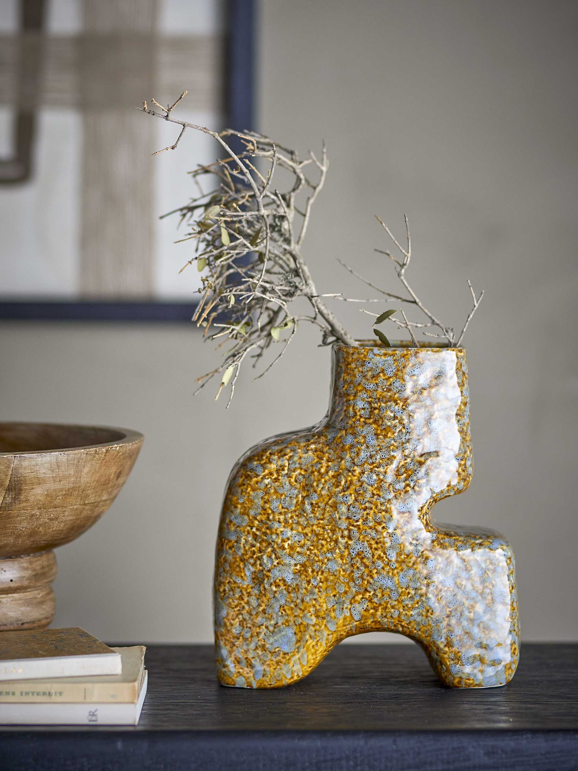 Ollia Stoneware Vase - Brown