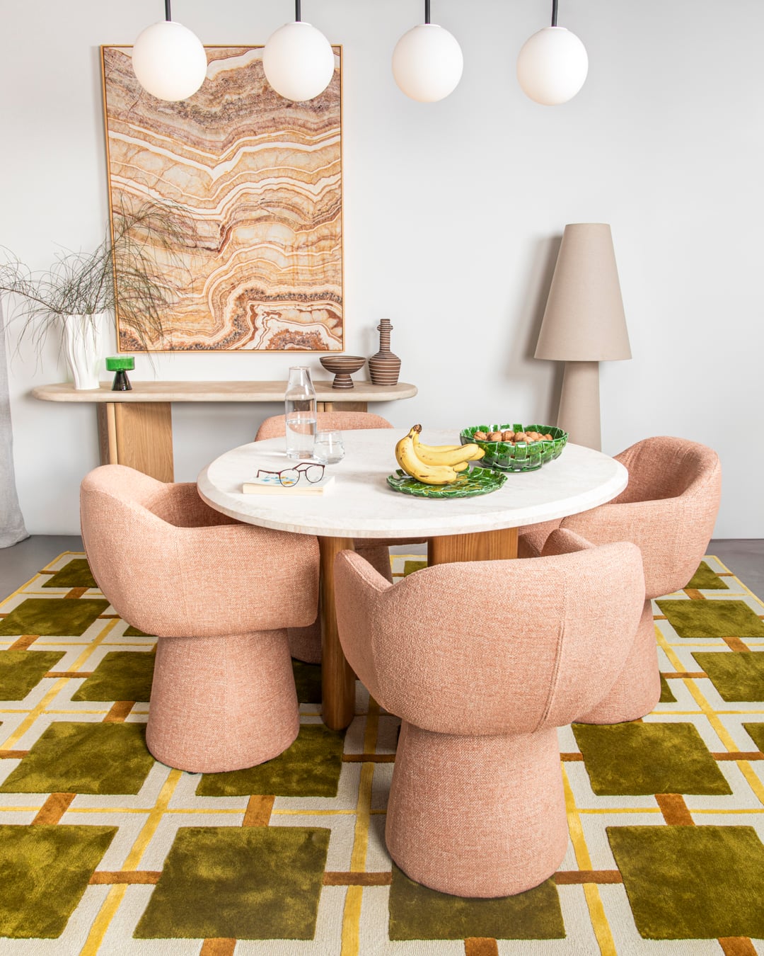 Lagoon Travertine Dining Table - Floor Stock