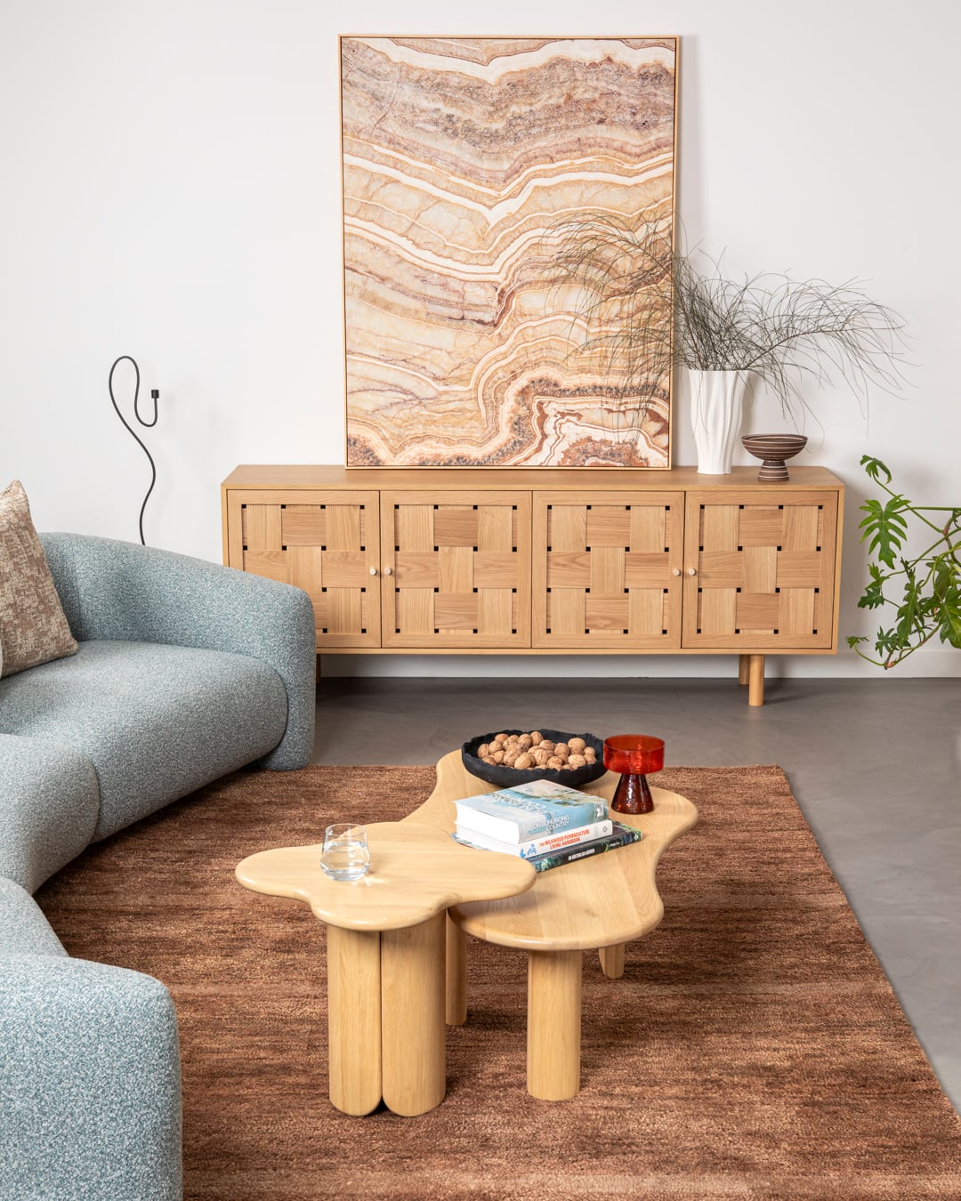Cedar Coffee Table - White Oak - Floor Stock