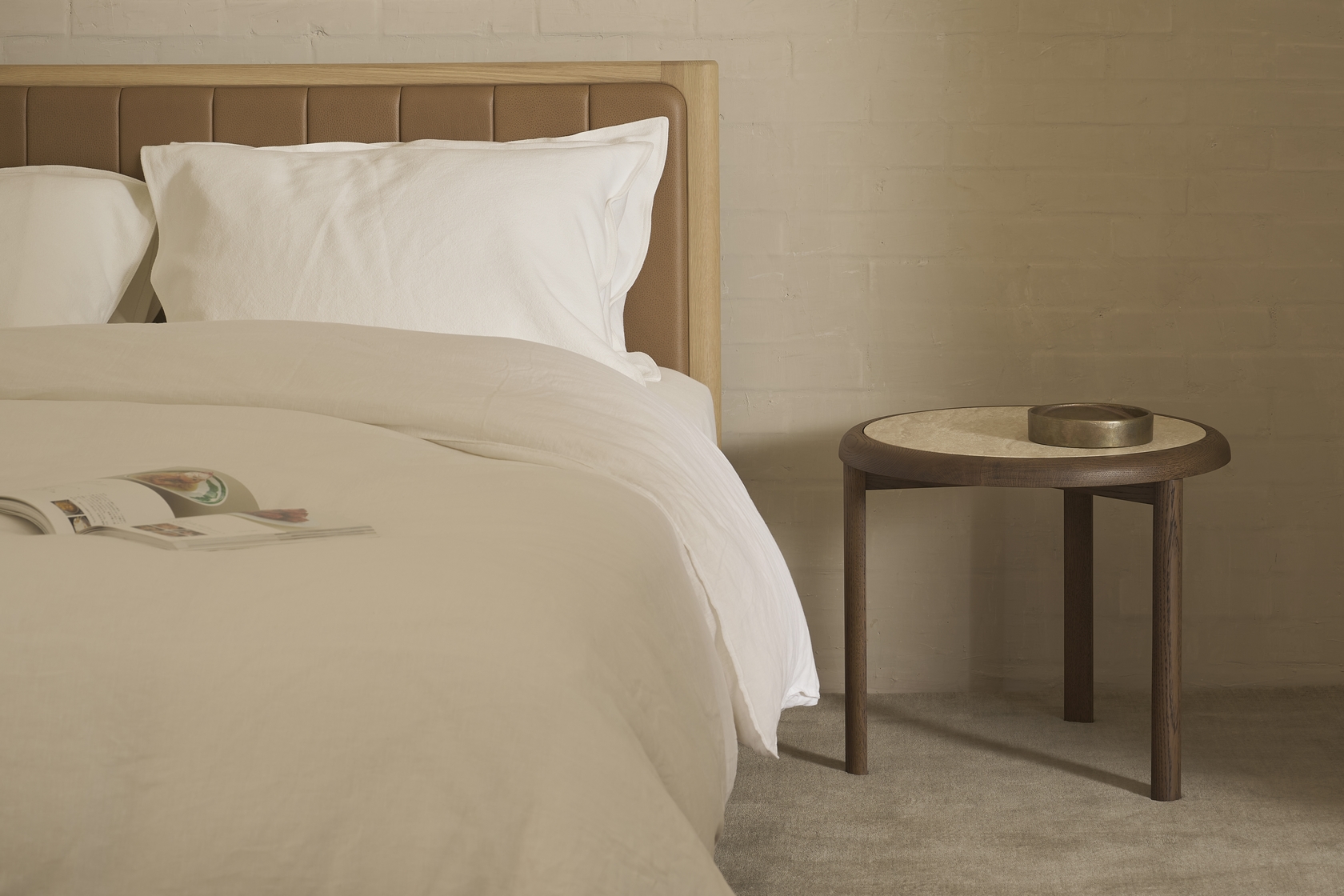 Meld Travertine End Table