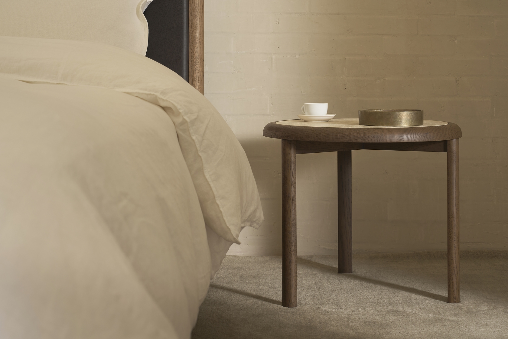 Meld Travertine End Table