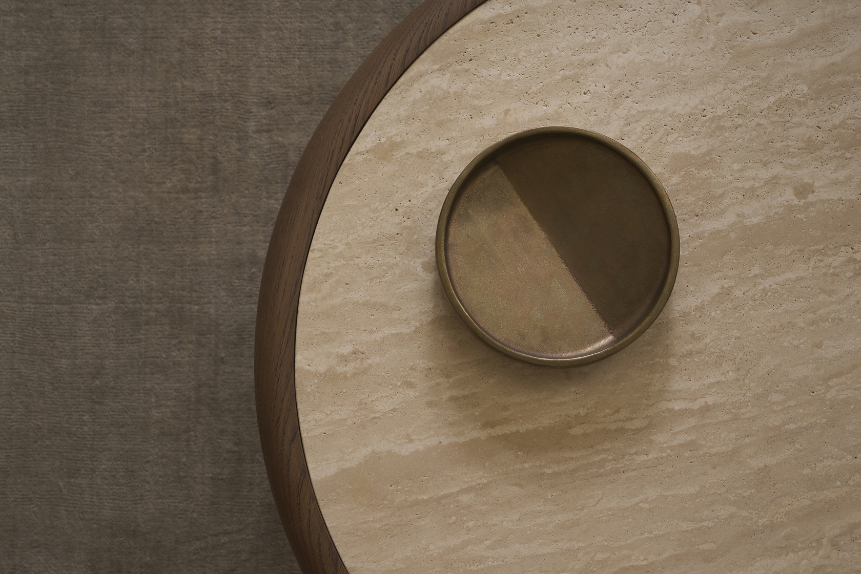 Meld Travertine Round Coffee Table