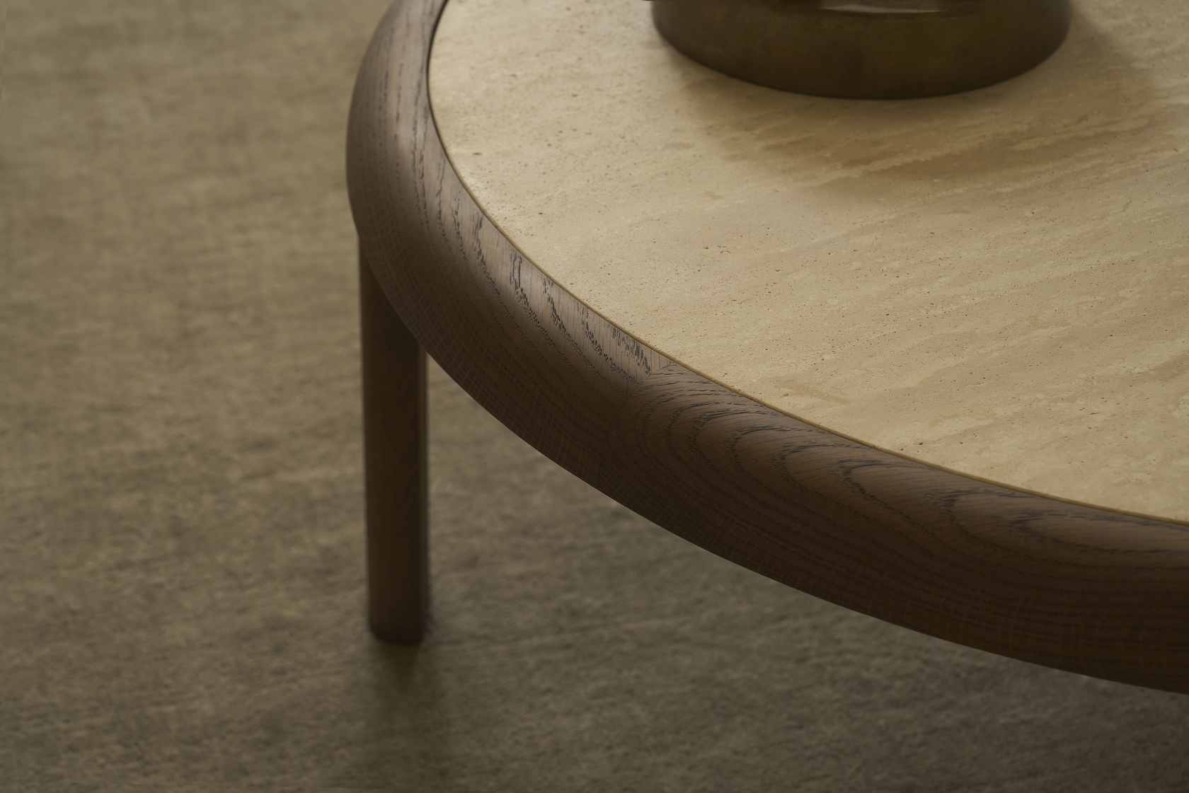 Meld Travertine Round Coffee Table