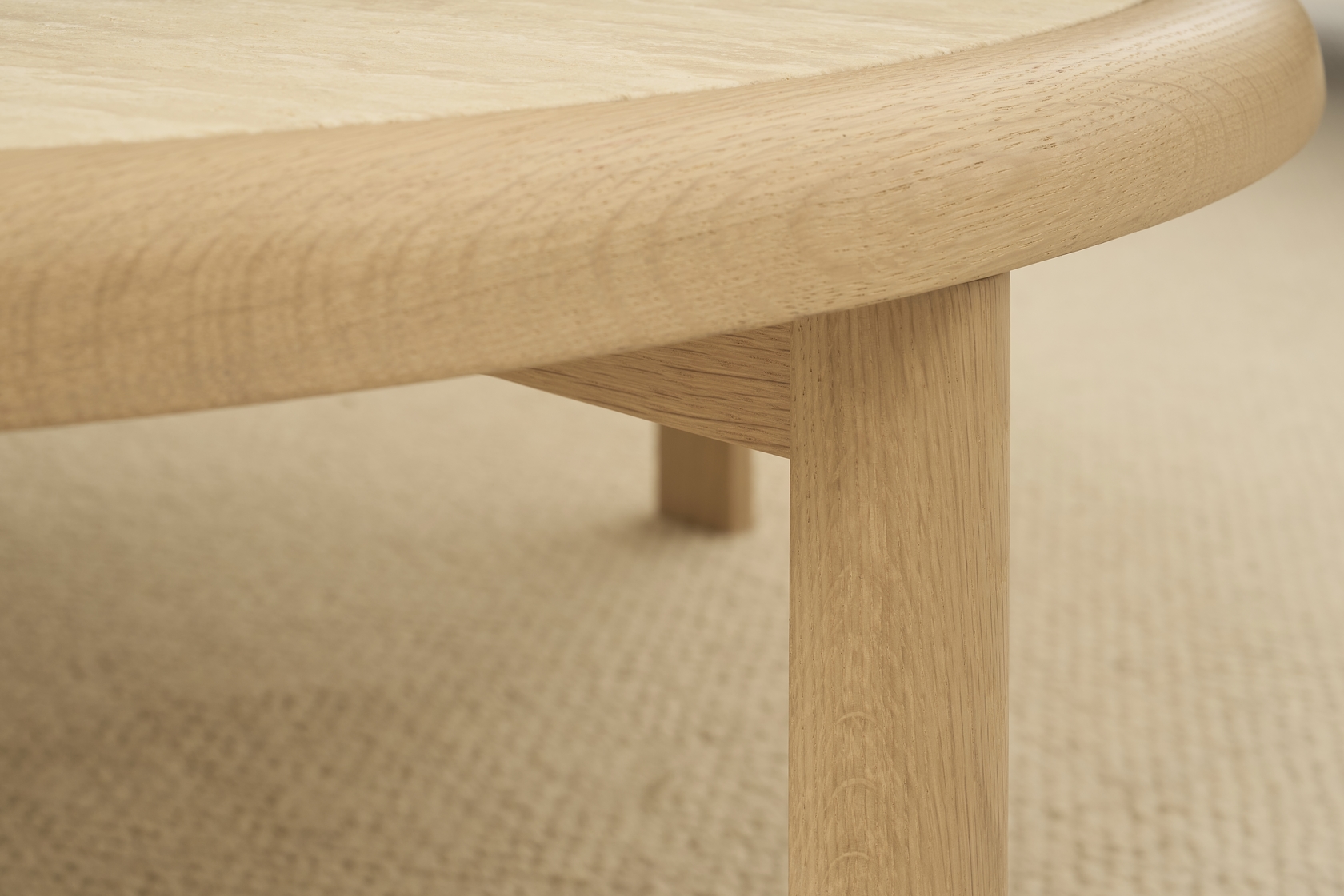 Meld Travertine Round Coffee Table