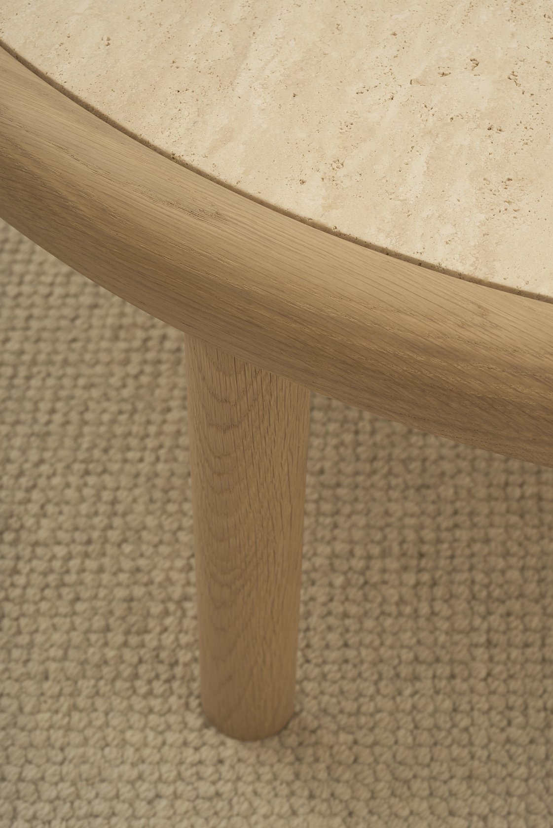 Meld Travertine Round Coffee Table