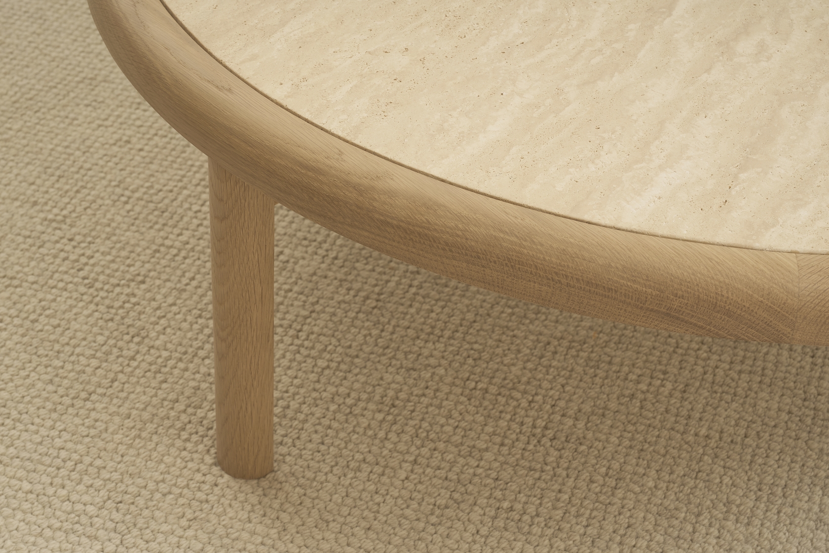 Meld Travertine Round Coffee Table