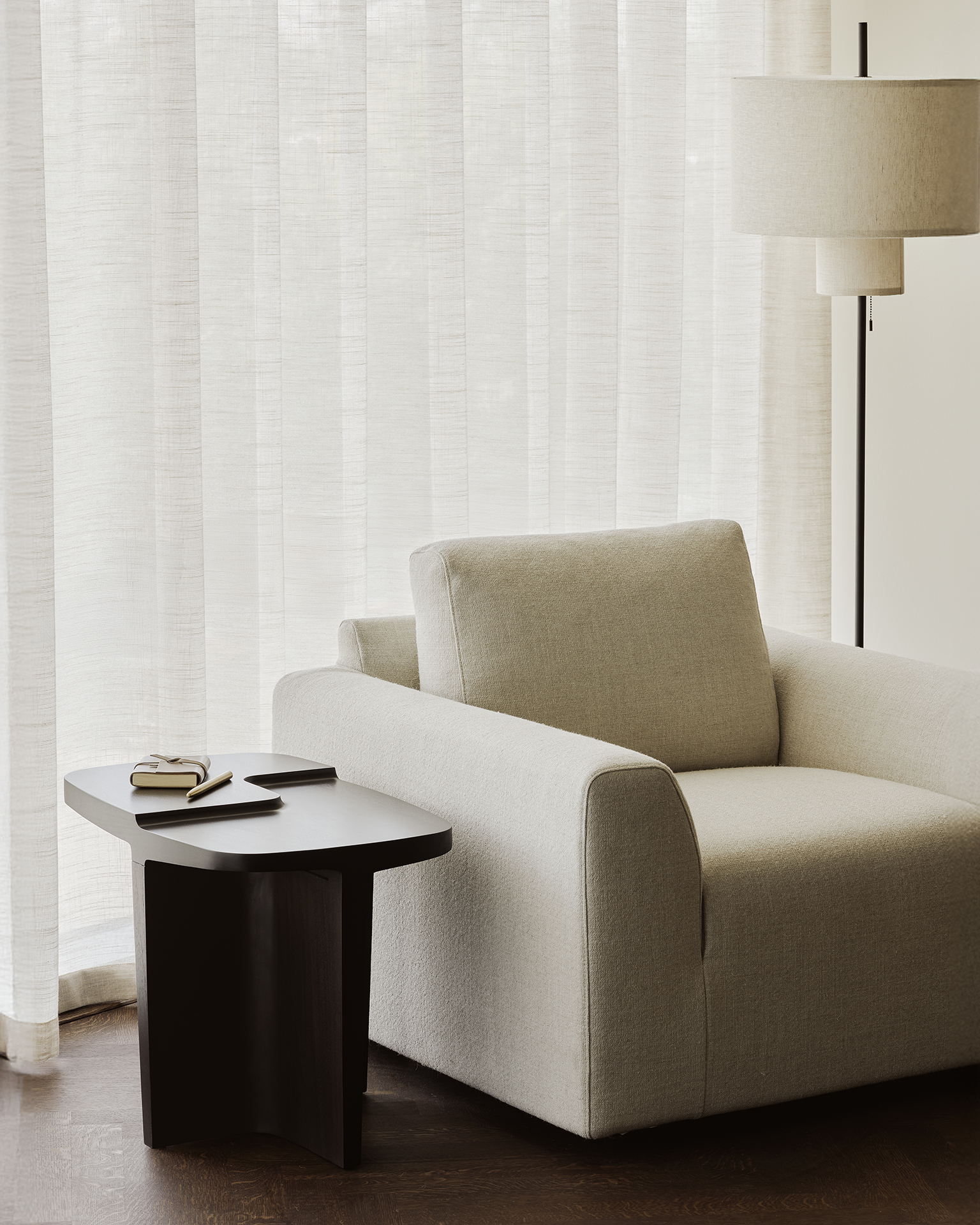 Ethnicraft Mahogany Brutalist Side Table