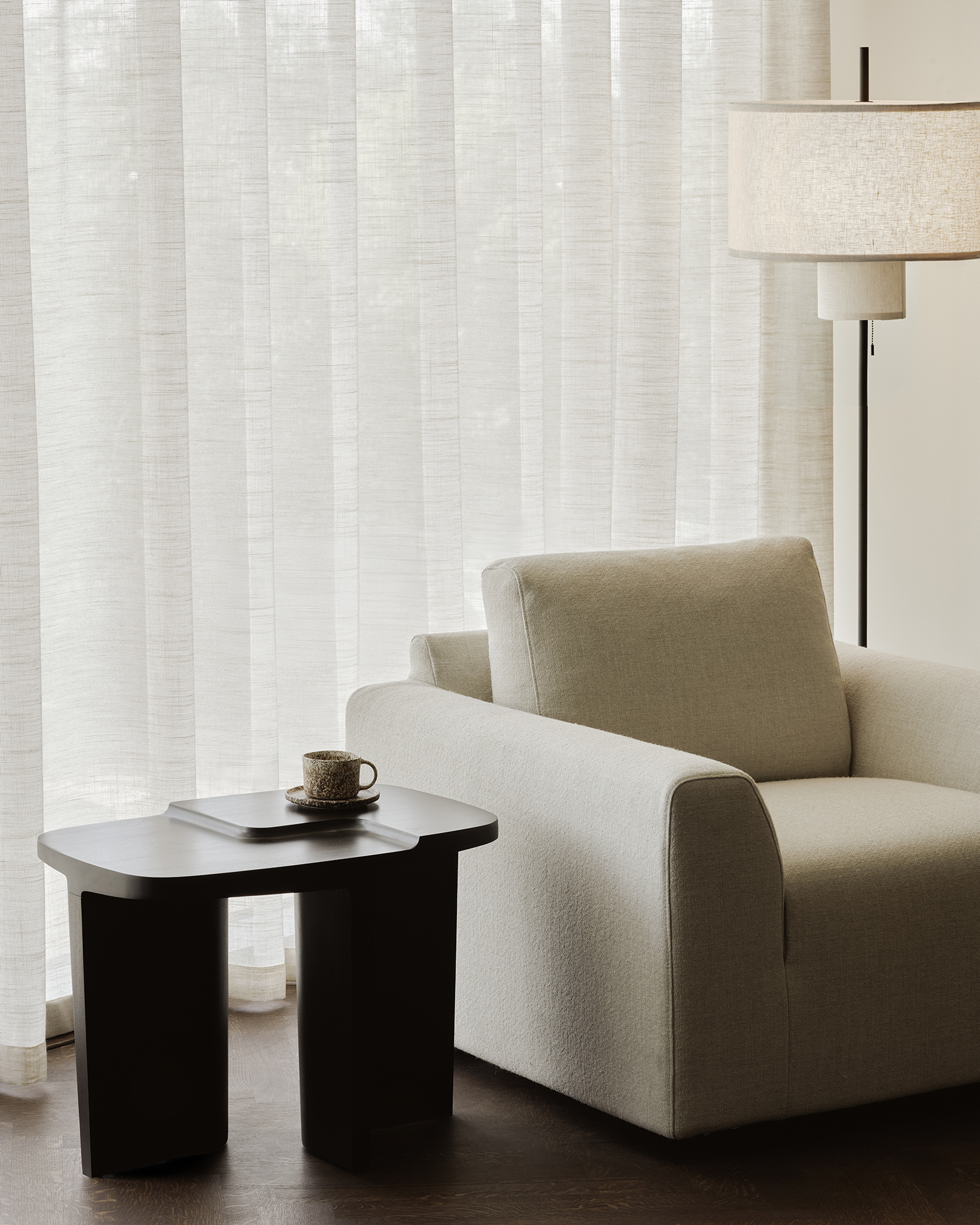 Ethnicraft Mahogany Brutalist Side Table