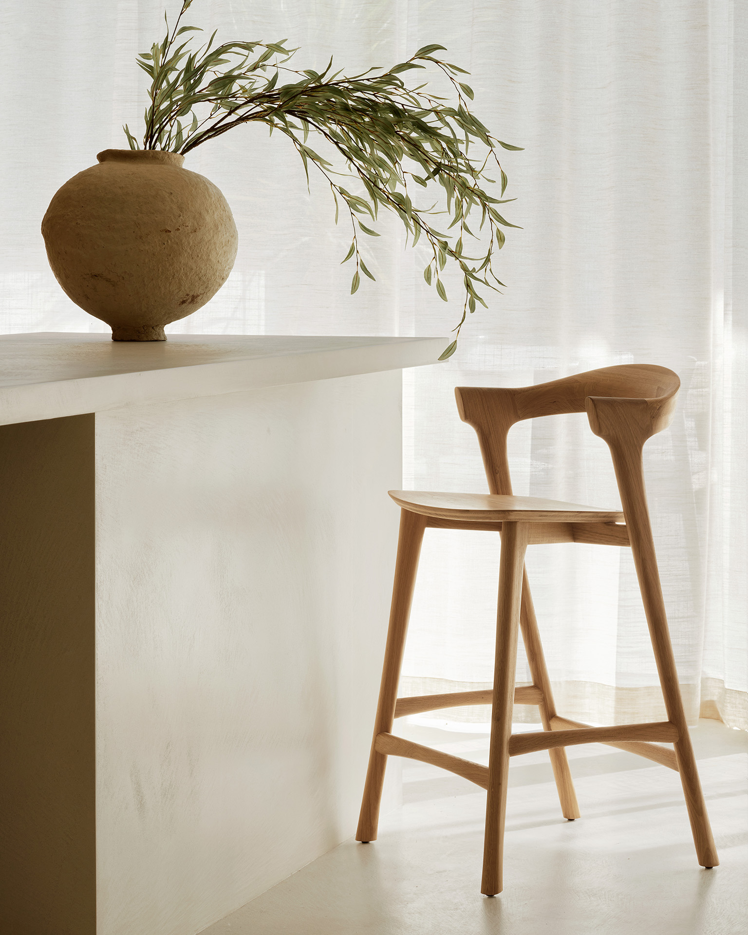 Ethnicraft Oak Bok Counter Stool