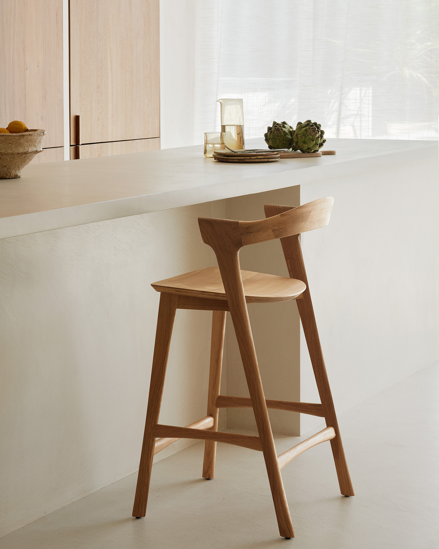 Ethnicraft Oak Bok Counter Stool