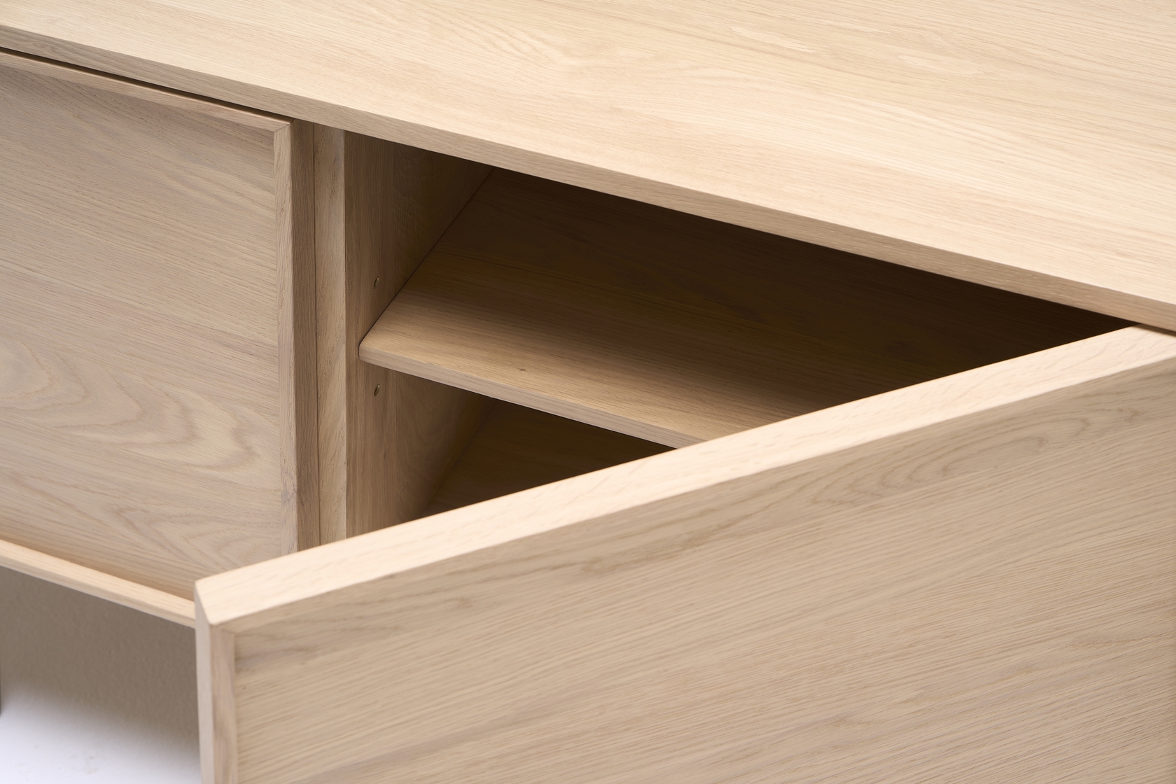 Yorke Plain Timber Sideboard - 4 Doors with Metal Legs