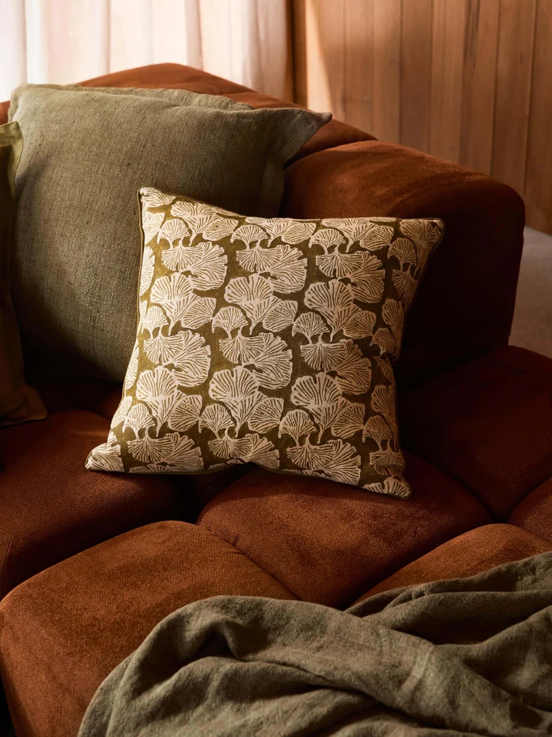 Ginkgo Linen Cushion