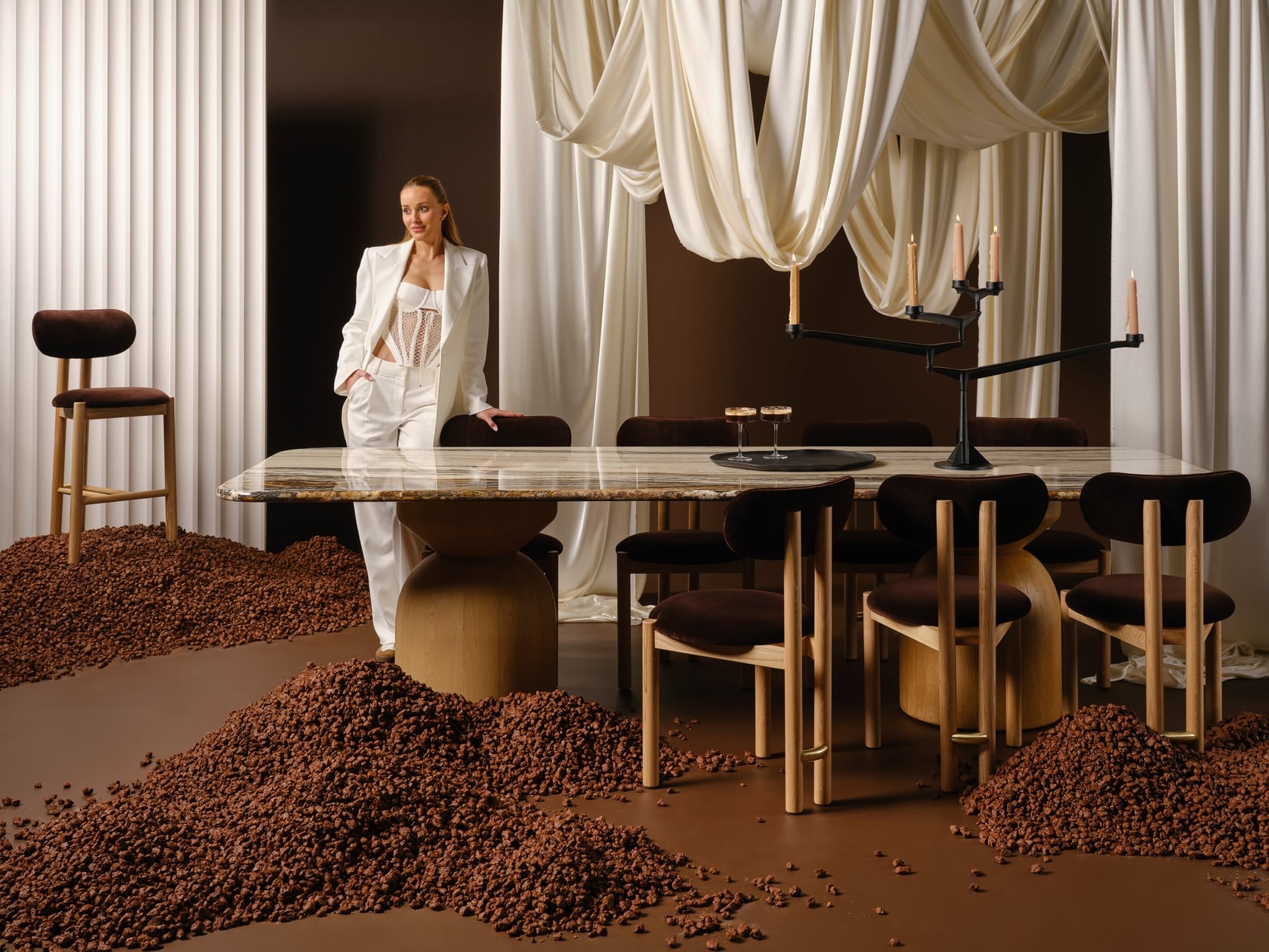 Tiramisu Counter Stool - Espresso - Floor Stock