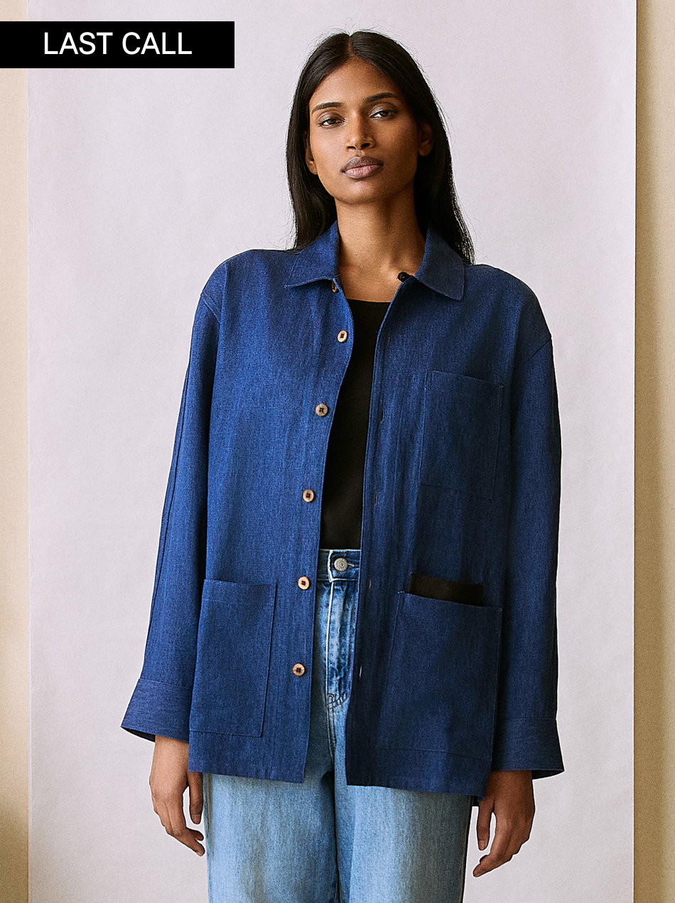 The Hemp Denim Chore Coat (Indigo Hemp Denim)