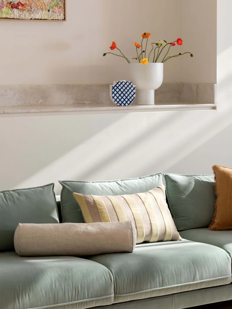 Mae Pure Linen Bolster Cushion