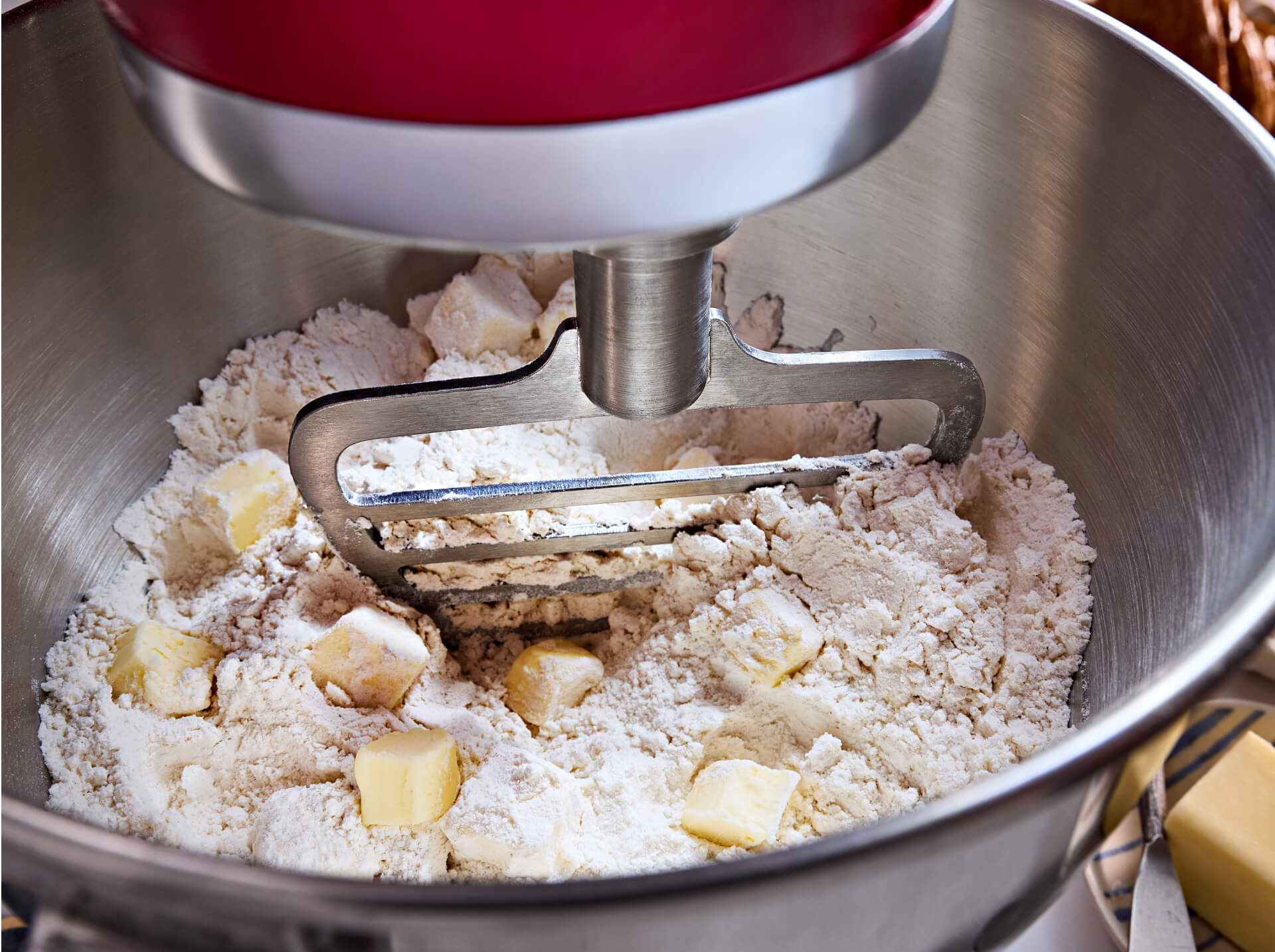 Designed to easily cut butter into flour