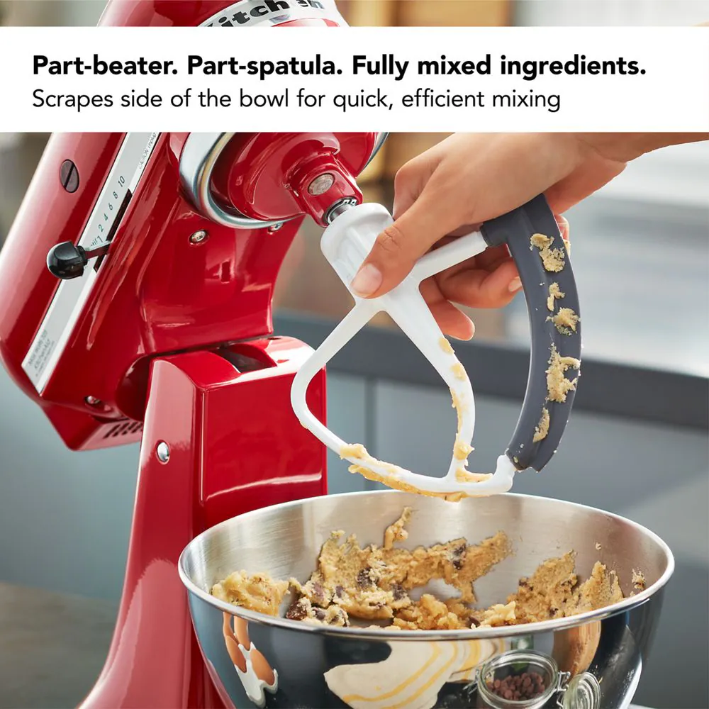 Designed to scrape and mix at once