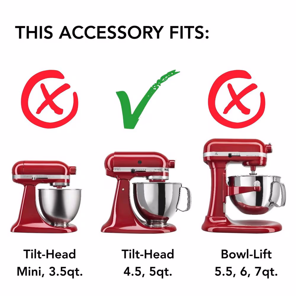 Built for 4.5 and 5 quart tilt-head mixers