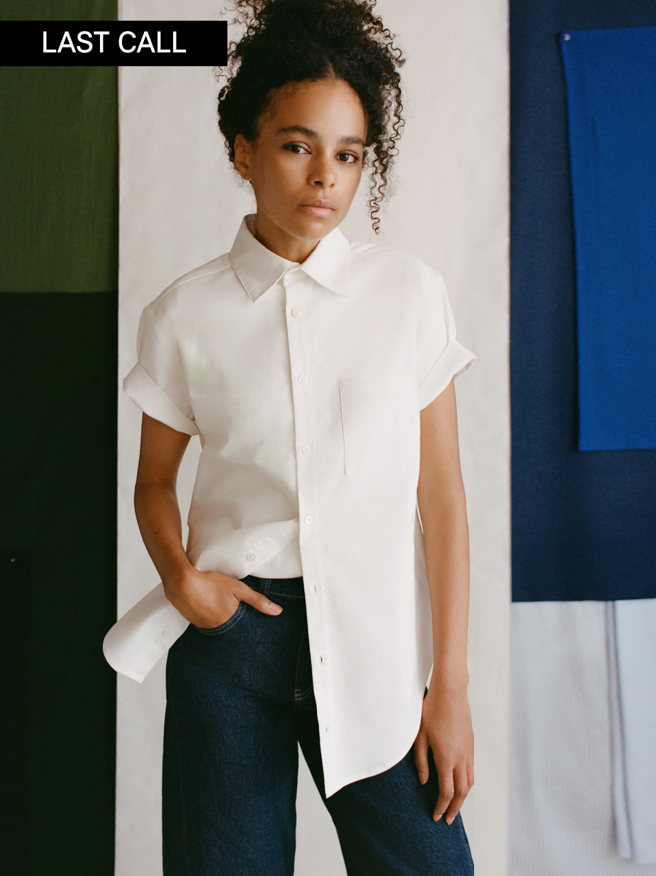 The Short Sleeve Oxford (Crisp White Organic Cotton)