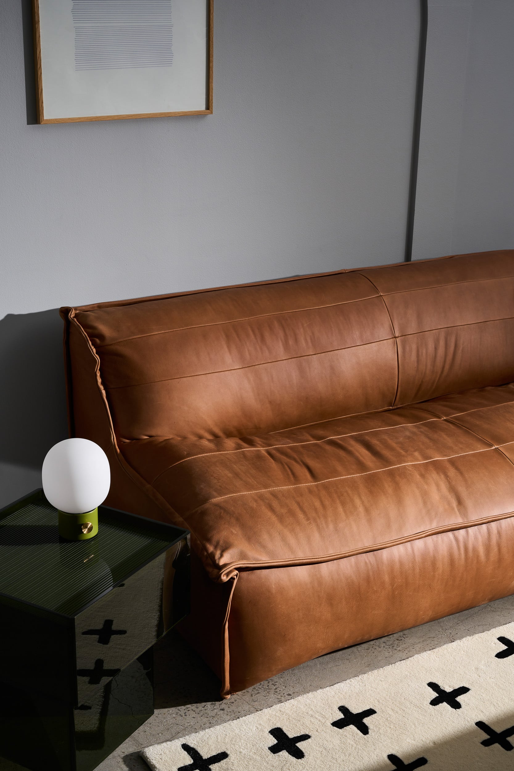 Homecrest 2 Seater Sofa - Butter Dark Coffee Leather - Floor Stock