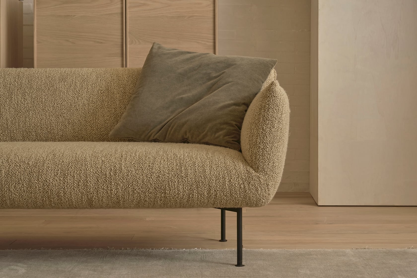 Kitsune 2 Seater Sofa - Duke Blue-Conte 2258 - Floor Stock