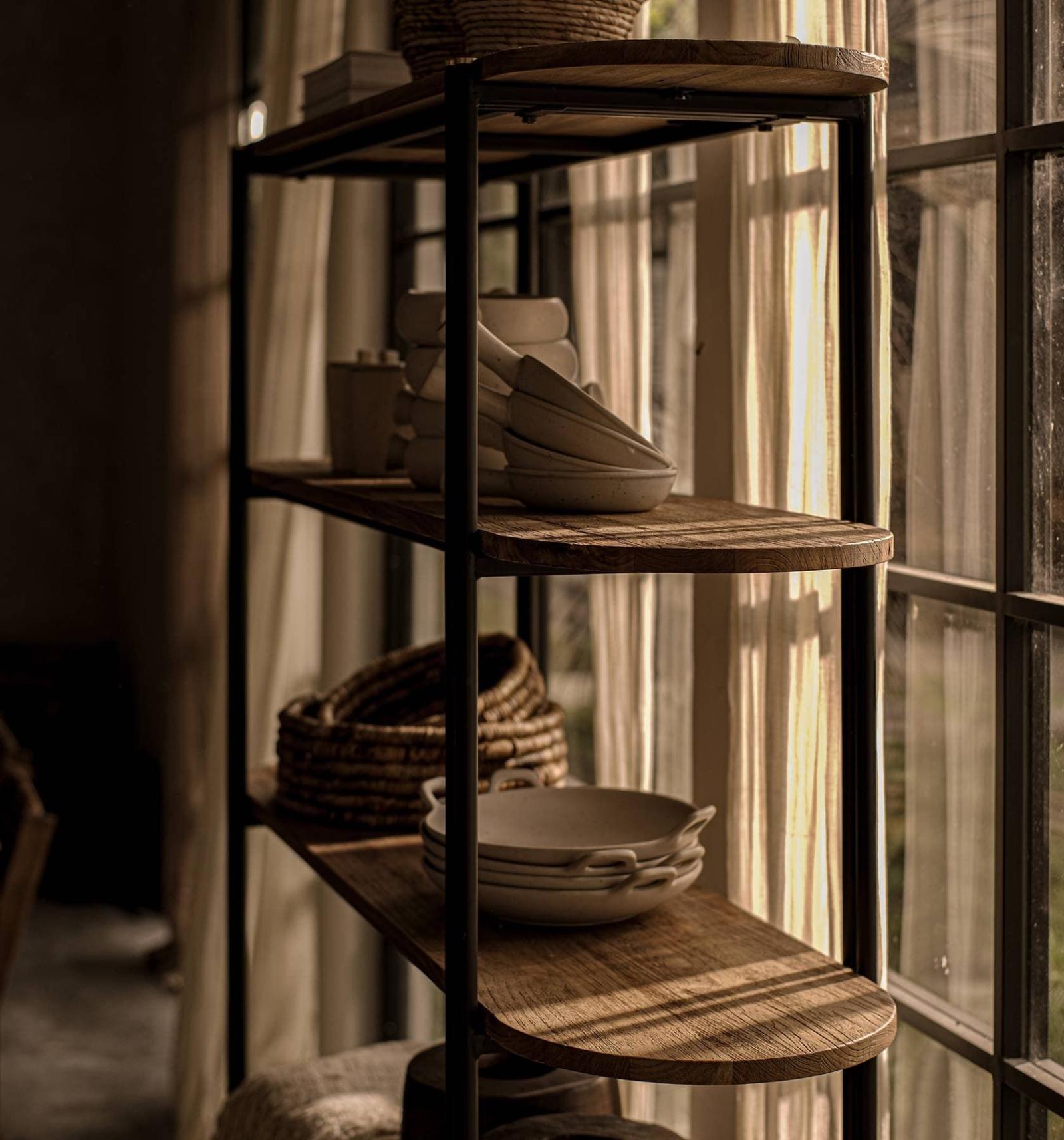 dBodhi Coco Open Bookrack - 4 Shelves - Teak - Floor Stock