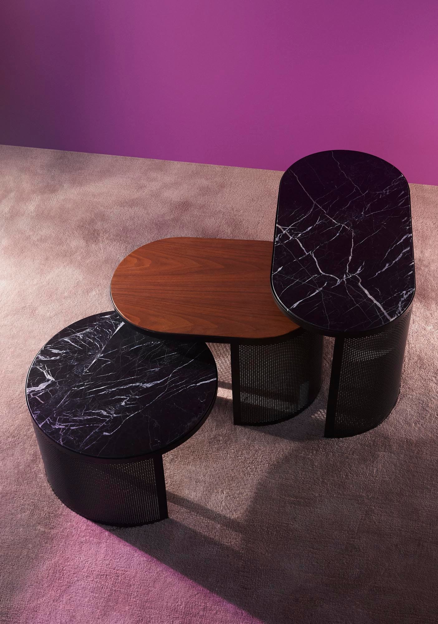 Pausillus Side Table - Medium - Black Marble - Floor Stock