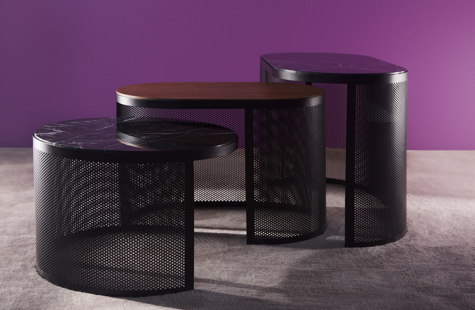 Pausillus Side Table - Medium - Black Marble - Floor Stock