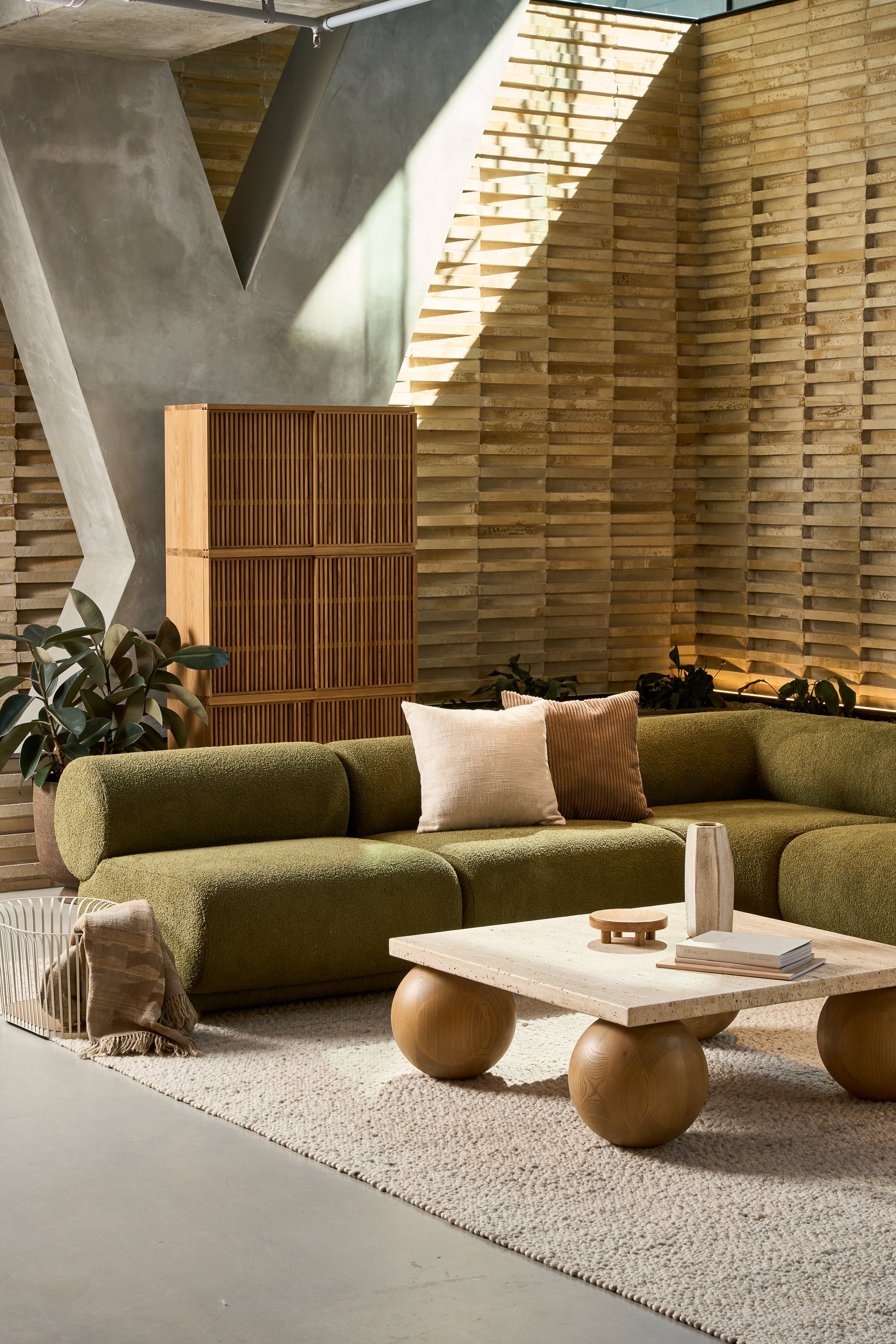Rowen Modular Sofa - Curve No Arm - Wade Stone - Floor Stock
