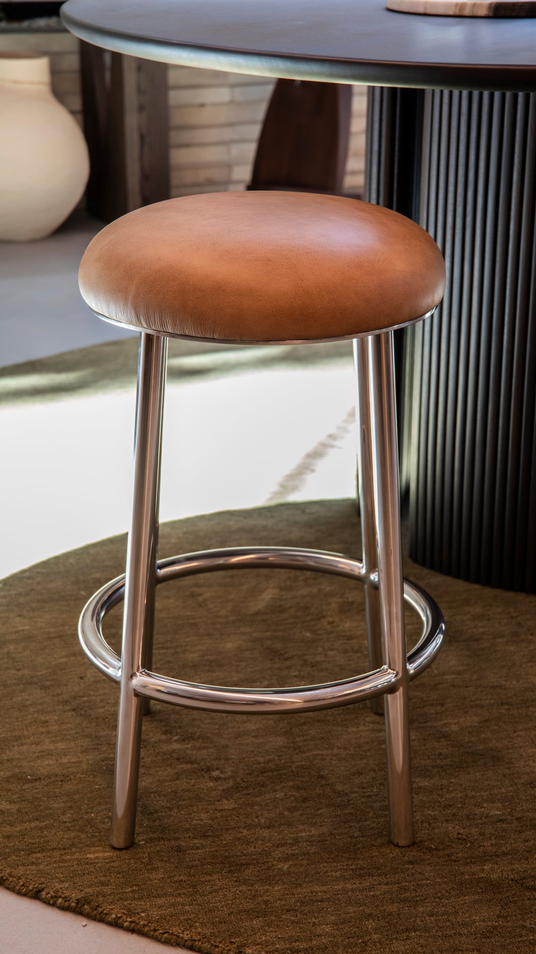 The Standard Counter Stool - Butter Coco Brown Leather - Floor Stock