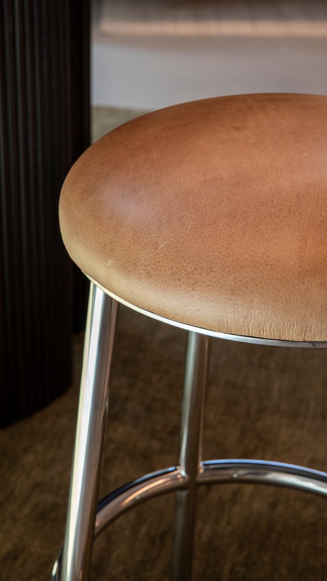 The Standard Counter Stool - Butter Coco Brown Leather - Floor Stock