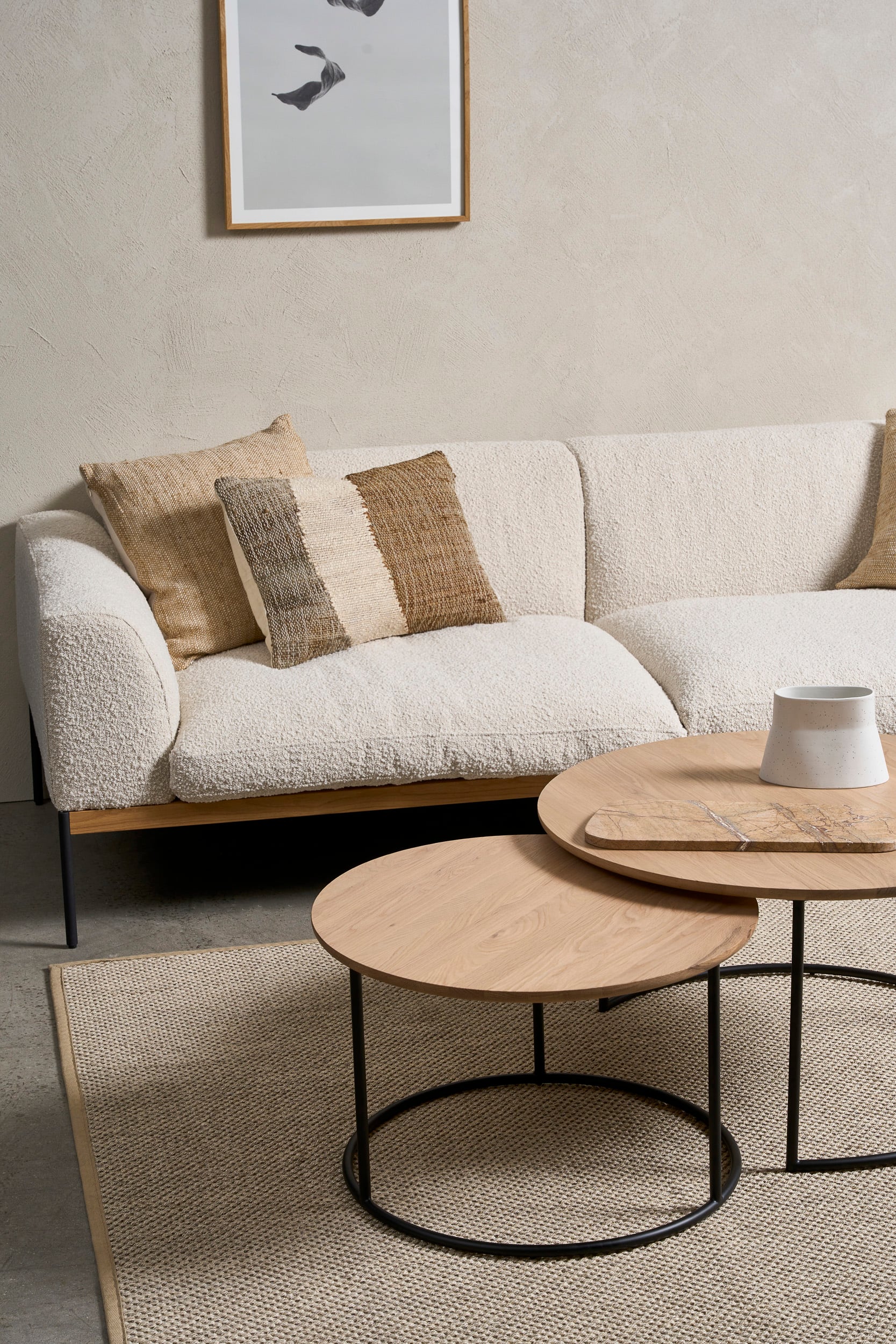 Department 3 Seater Sofa - Milk-Bigello 0002 - Floor Stock