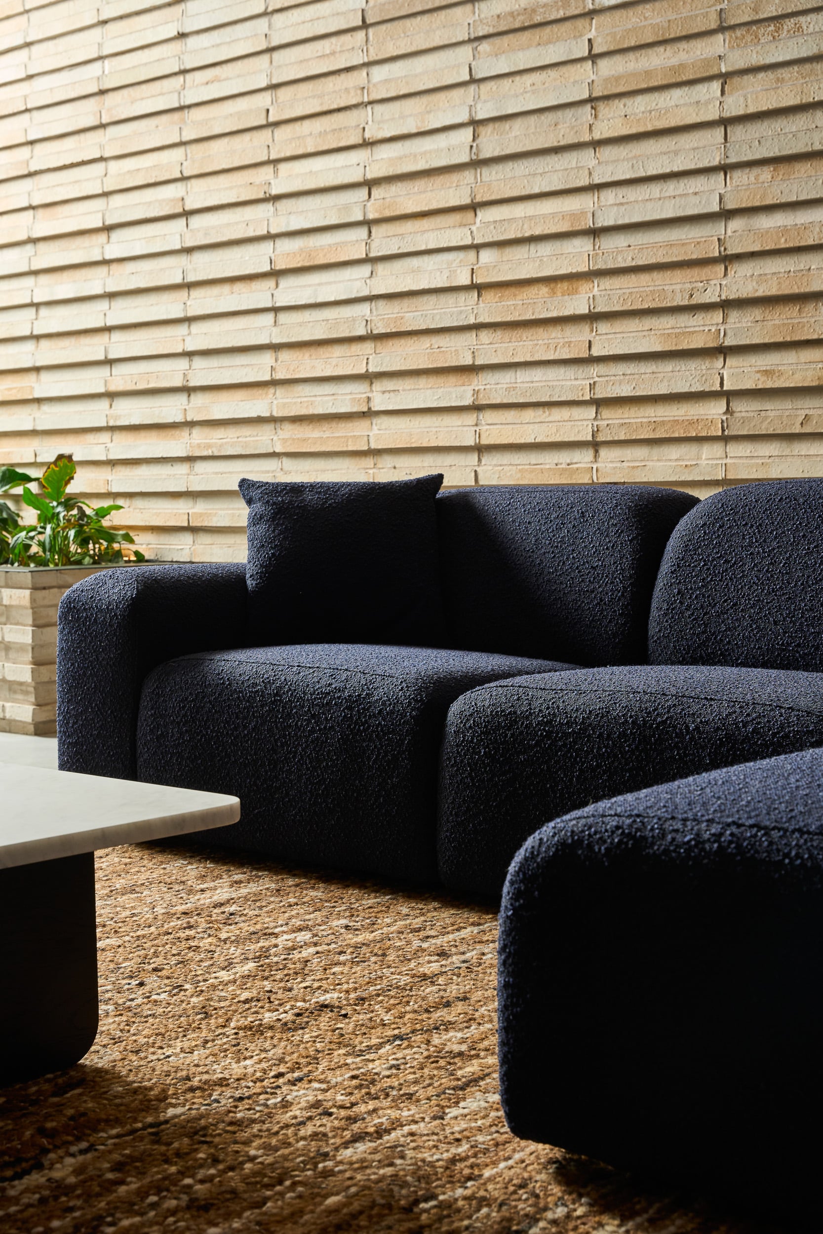 Hampton Sofa - Chaise Right Arm - Yarra Teddy - Floor Stock