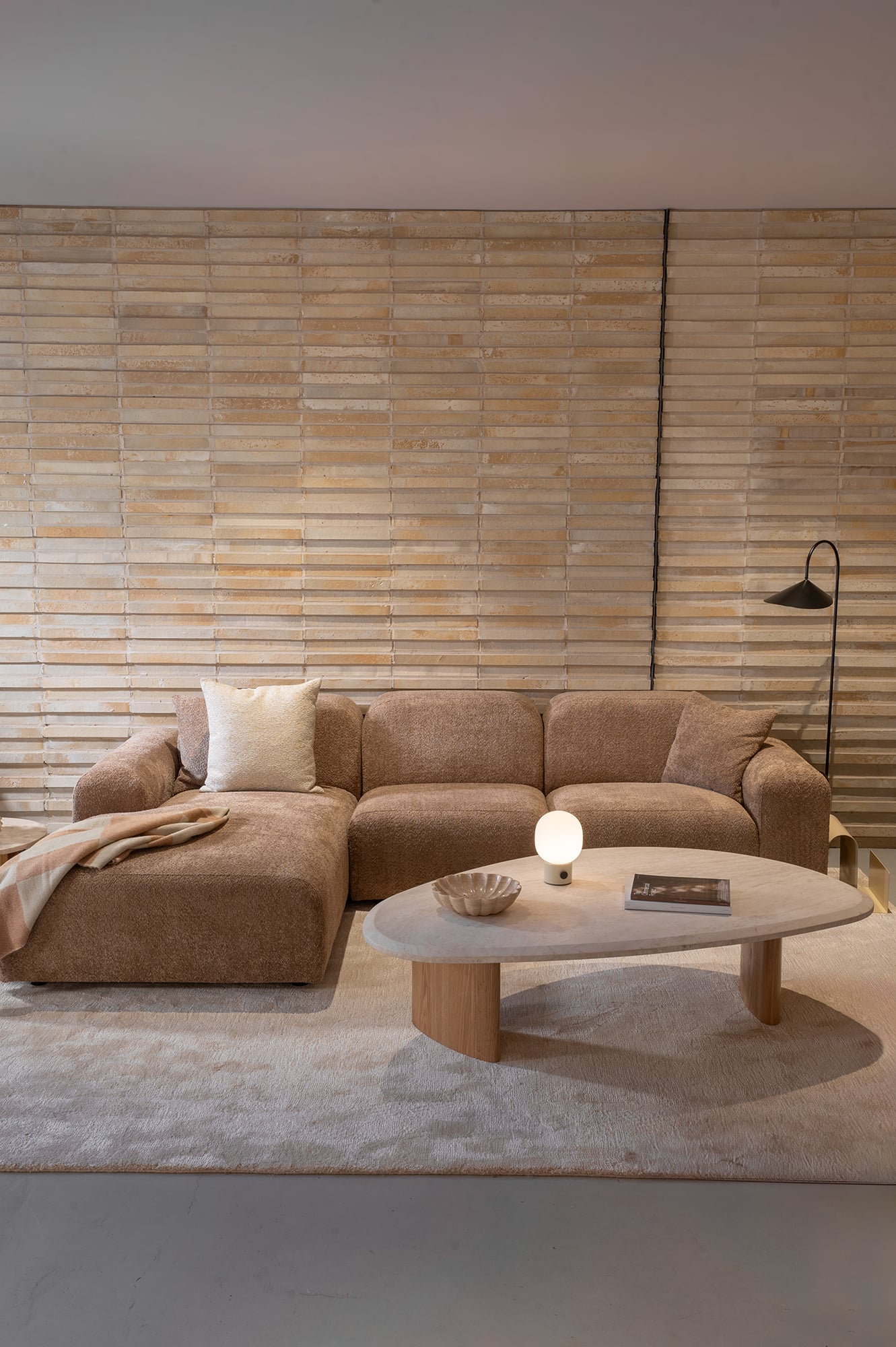 Hampton Sofa - Chaise Right Arm - Yarra Teddy - Floor Stock