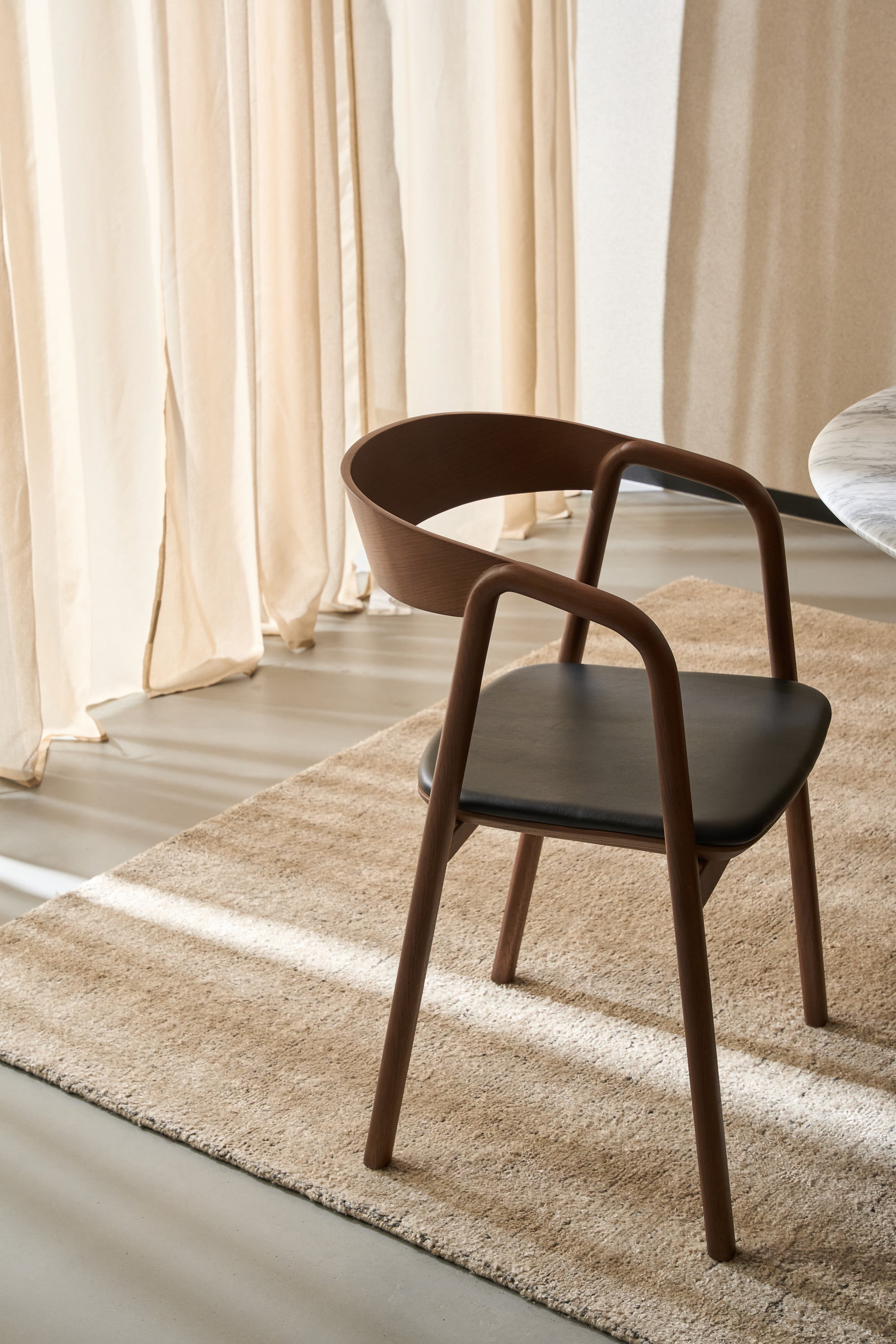 Inlay Dining Chair - Black - Charcoal-Alabama 007 - Floor Stock
