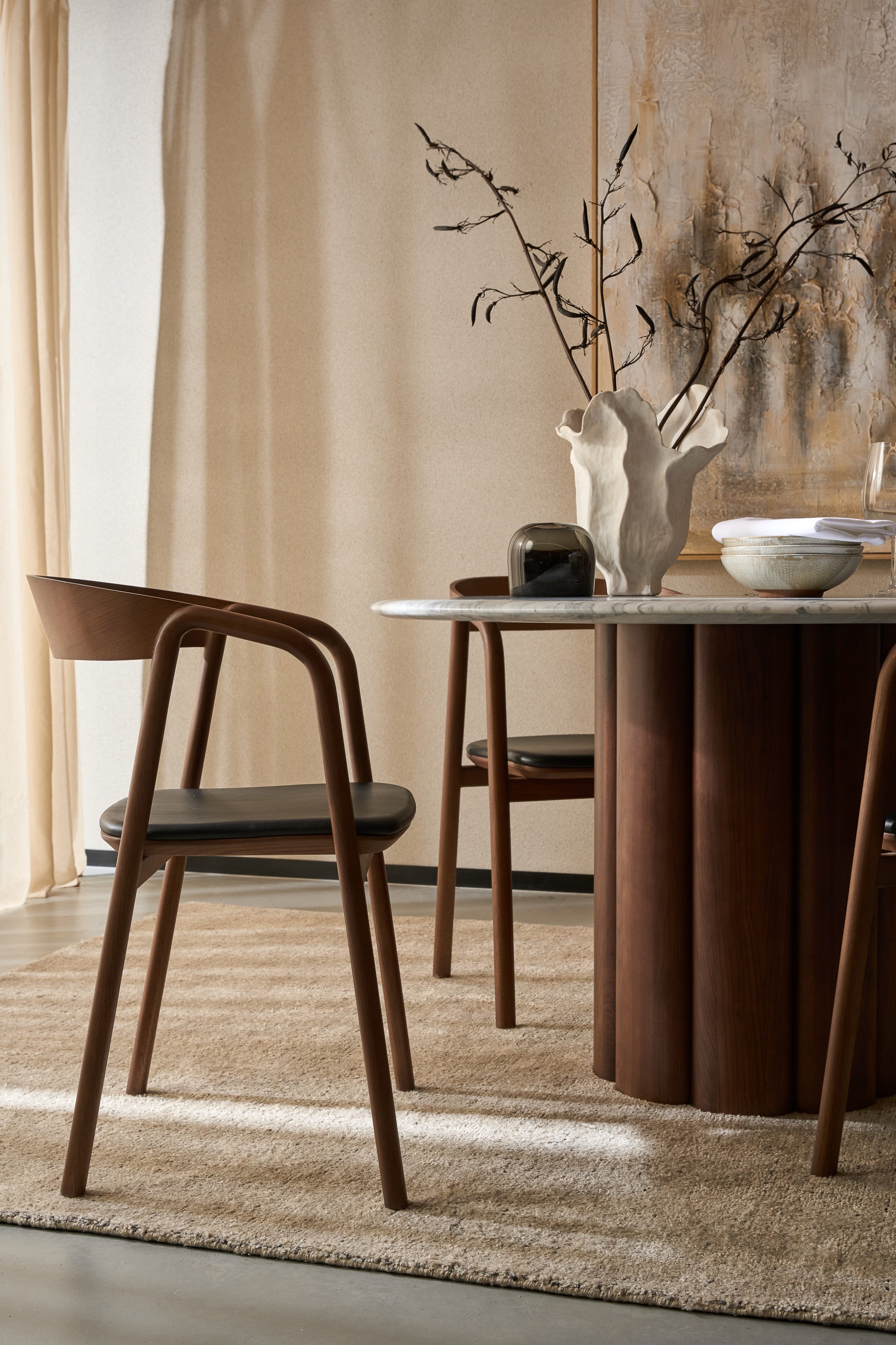 Inlay Dining Chair - Black - Charcoal-Alabama 007 - Floor Stock