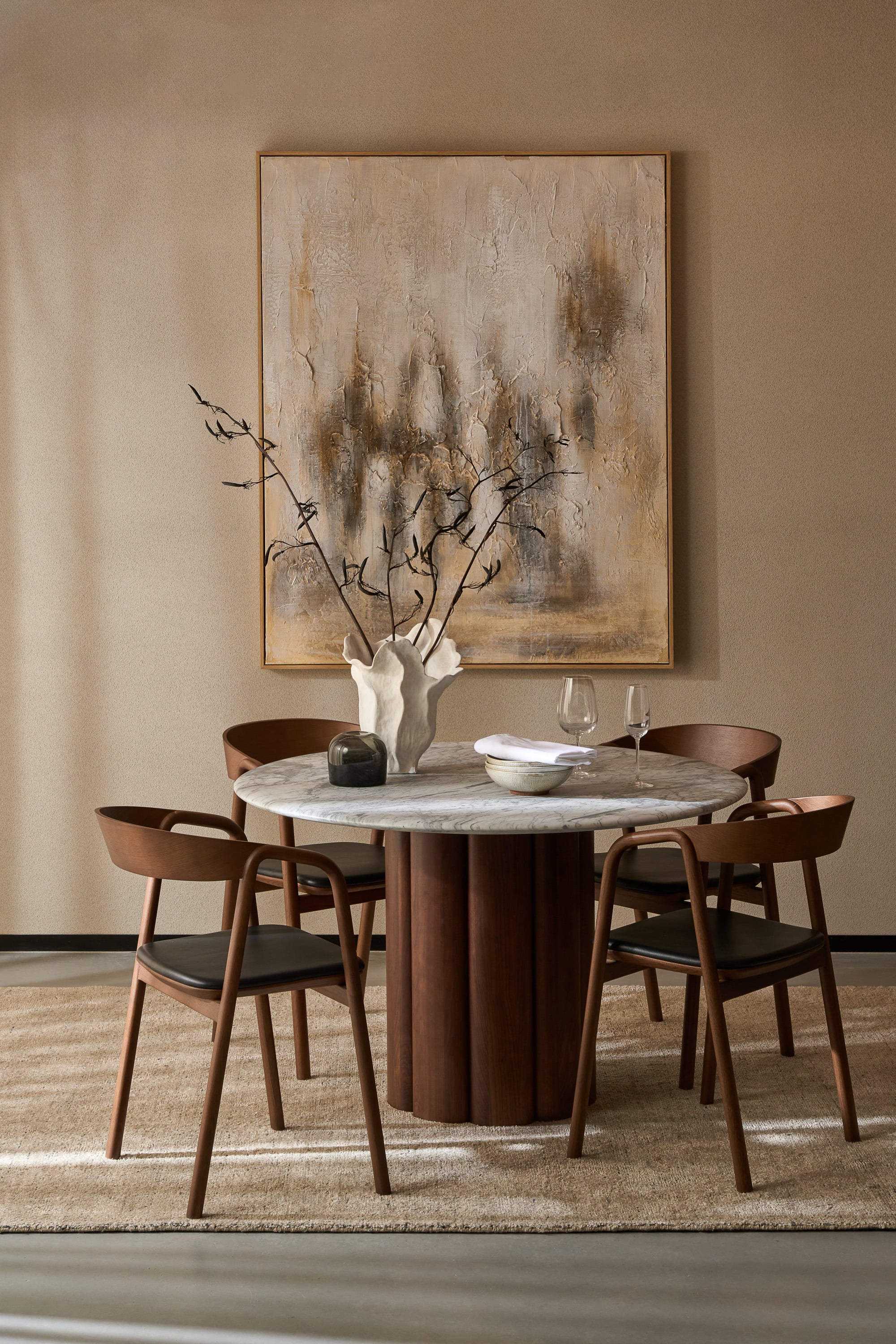 Inlay Dining Chair - Black - Charcoal-Alabama 007 - Floor Stock
