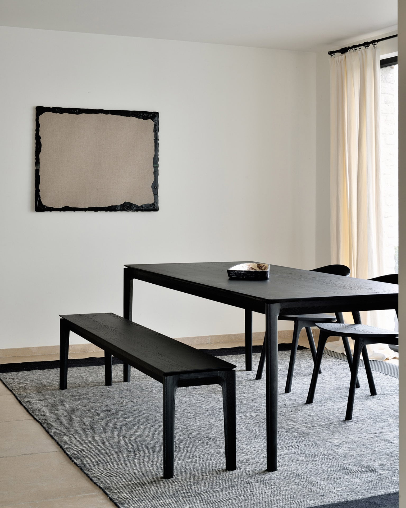 Ethnicraft Oak Bok Dining Table - 2200mm - Black Oak - Floor Stock