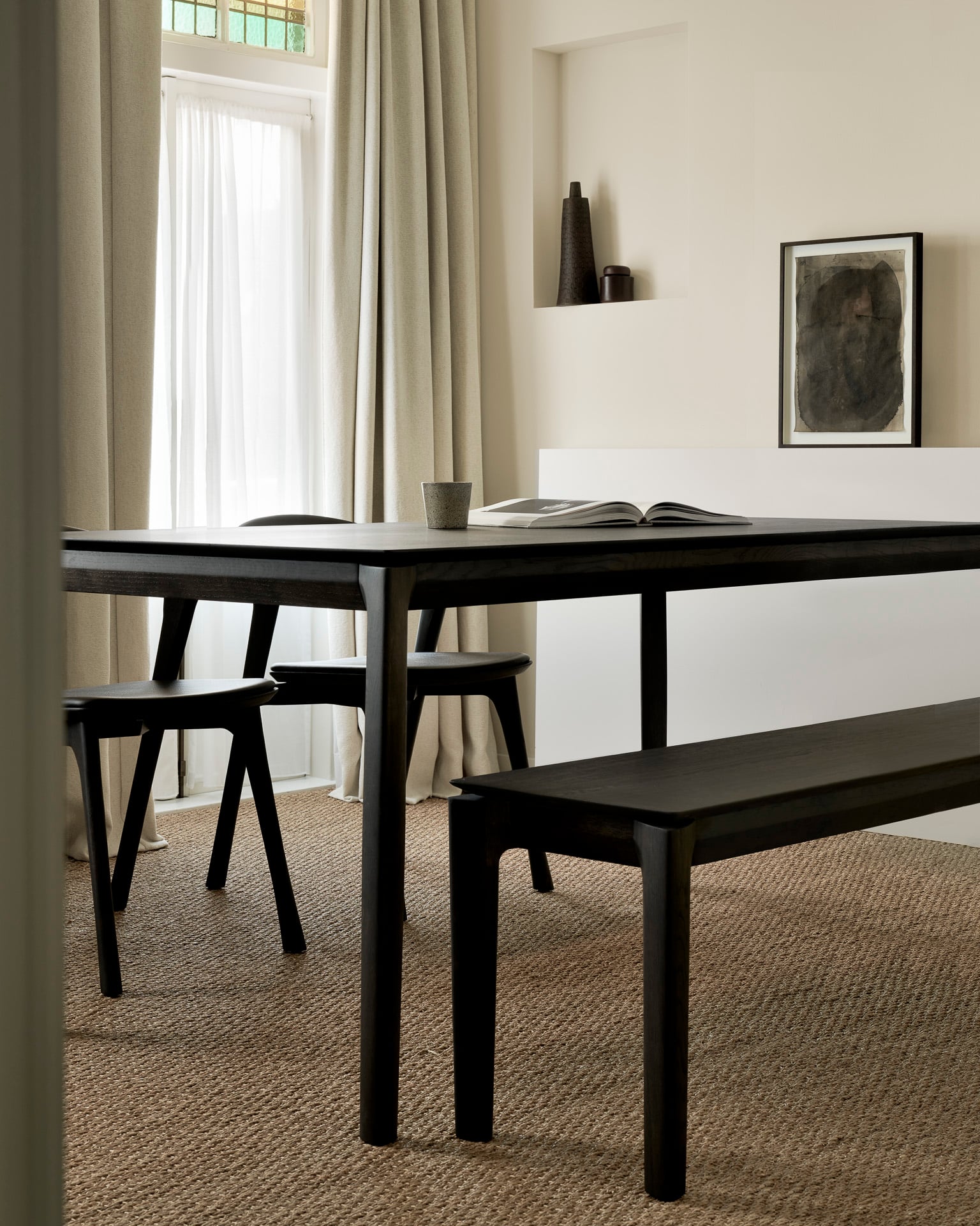 Ethnicraft Oak Bok Dining Table - 2200mm - Black Oak - Floor Stock