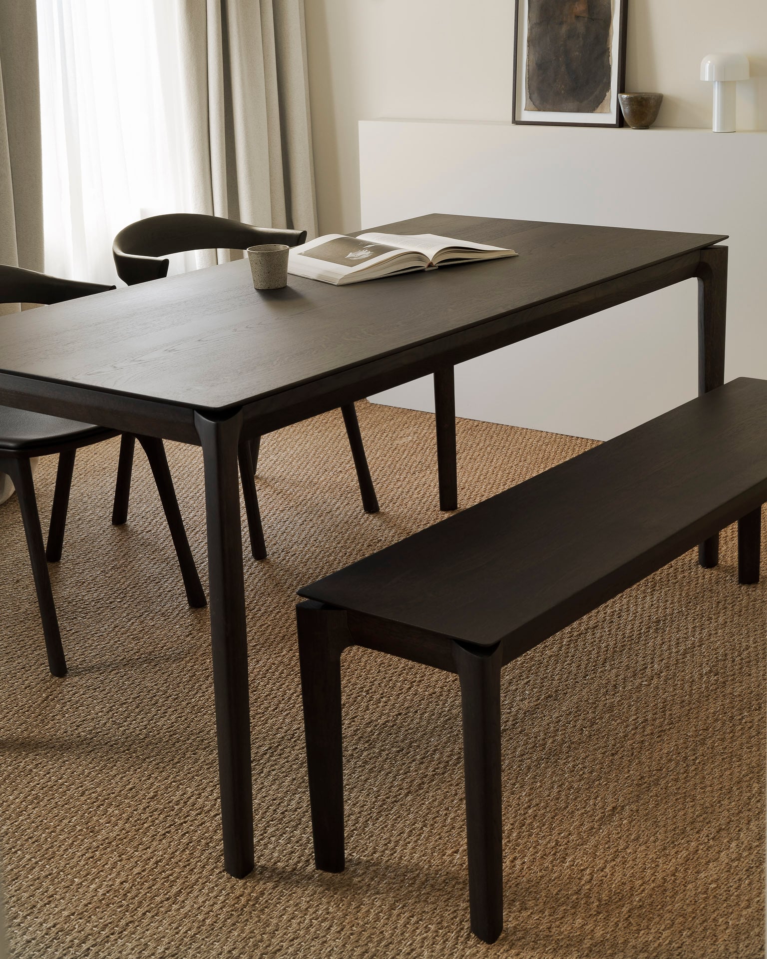 Ethnicraft Oak Bok Dining Table - 2200mm - Black Oak - Floor Stock