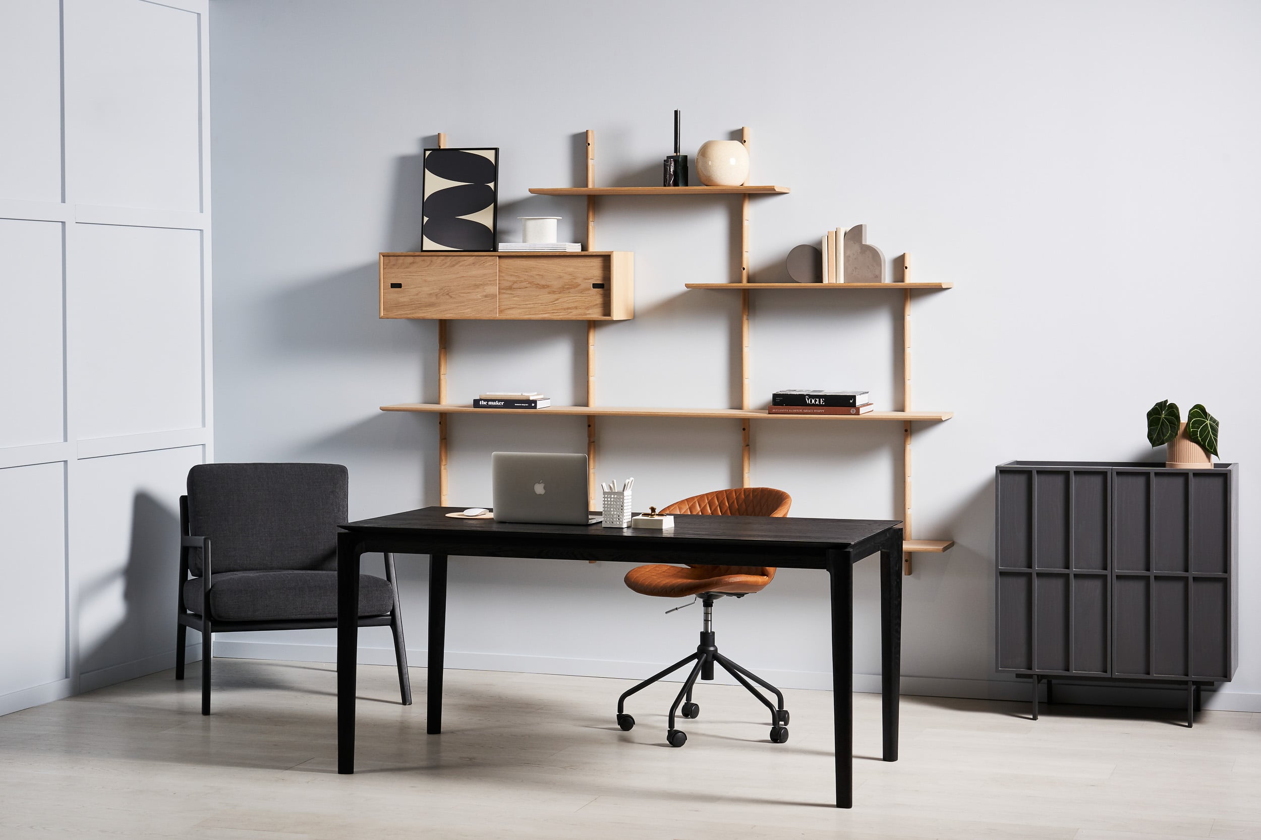 Ethnicraft Oak Bok Dining Table - 2200mm - Black Oak - Floor Stock