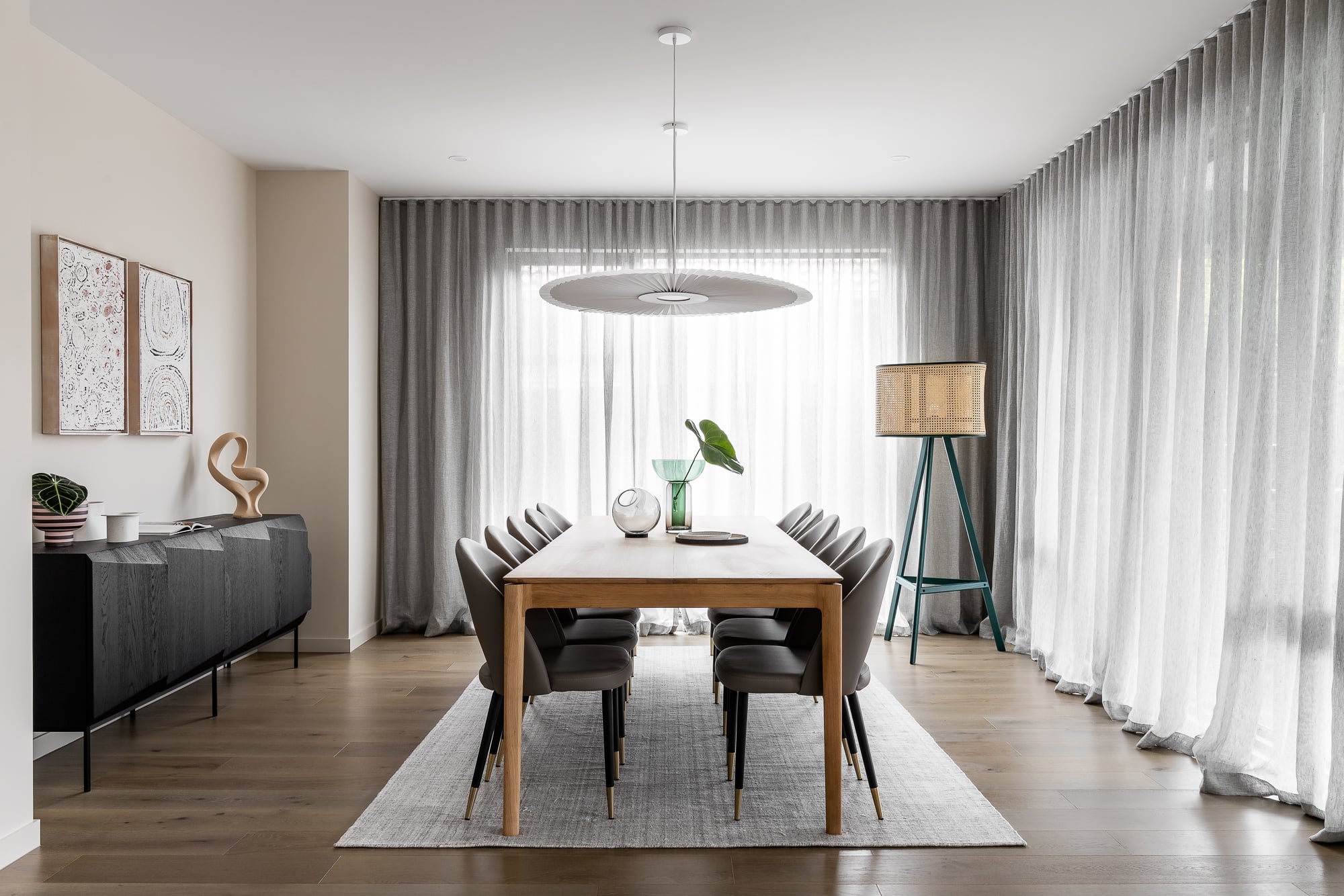Ethnicraft Oak Bok Dining Table - 2200mm - Black Oak - Floor Stock