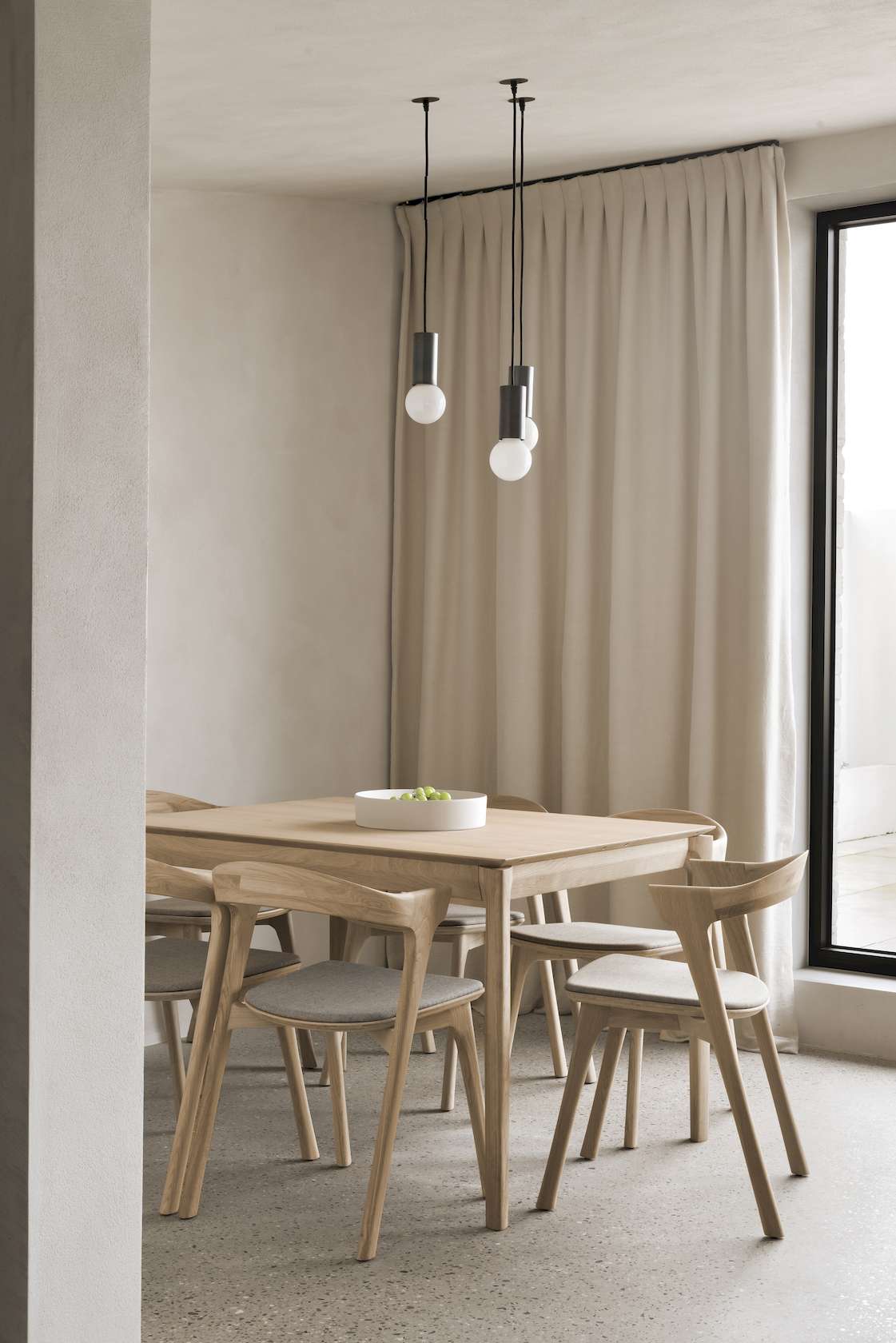 Ethnicraft Oak Bok Extendable Dining Table - 1400 - 2200mm - Black Oak - Floor Stock