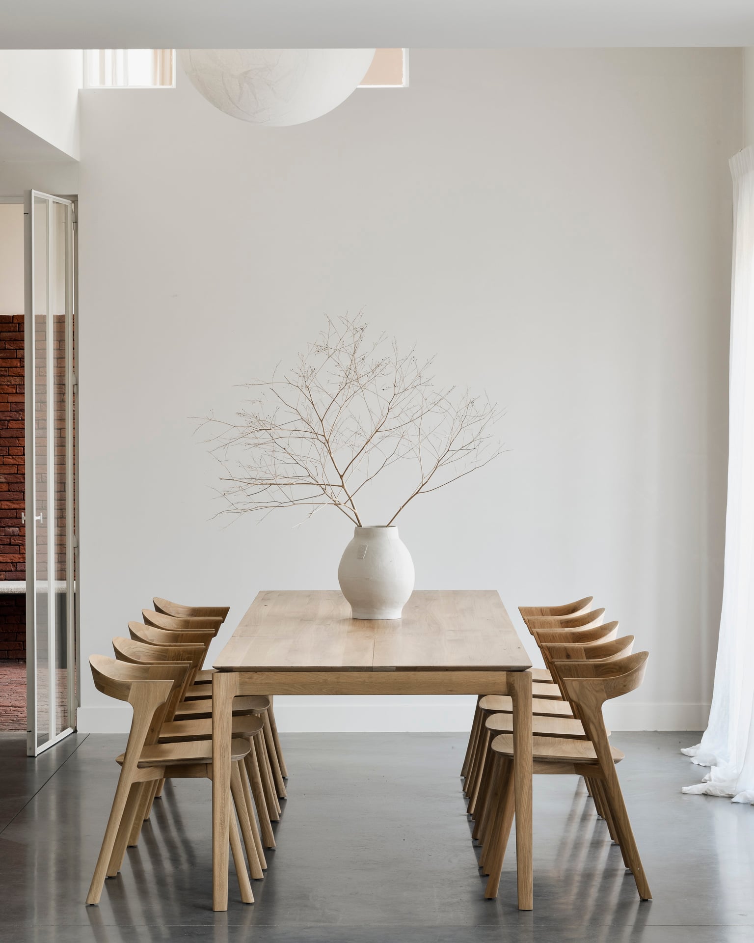 Ethnicraft Oak Bok Extendable Dining Table - 1400 - 2200mm - Black Oak - Floor Stock