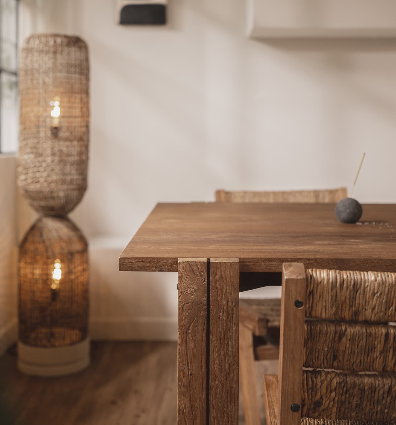 dBodhi Hopper Dining Table - 2200mm - Charcoal - Floor Stock
